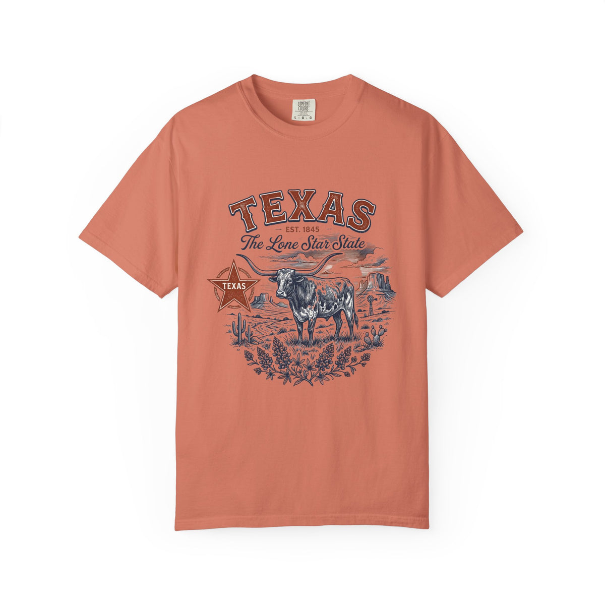 Texas State Vintage Travel Tourist Graphic Tee Unisex 100 Cotton Comfort Colors T-Shirt