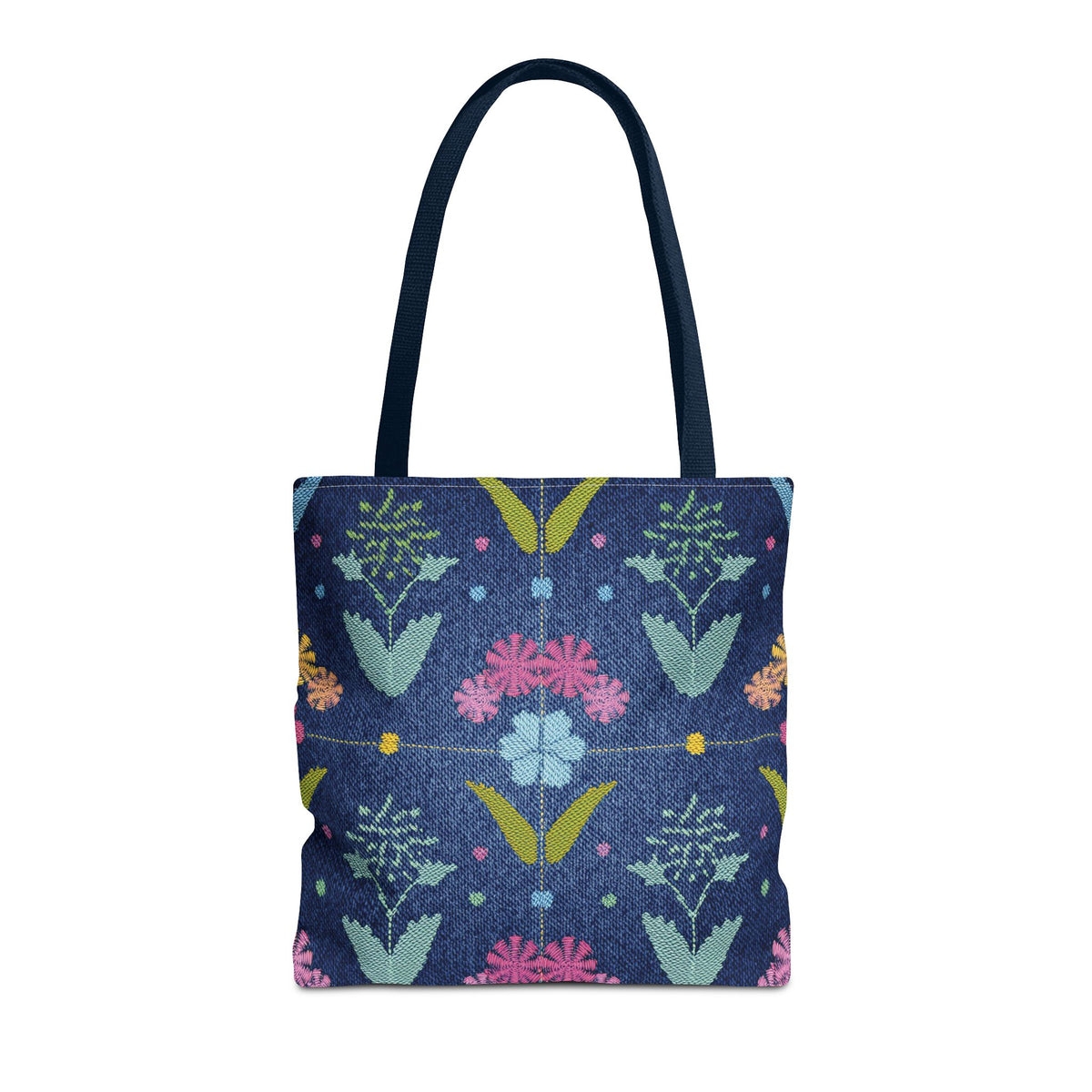 Denim Fabric Imitation Print Unisex Canvas Bag Poly Spun 3 Sizes Tote Bag 127