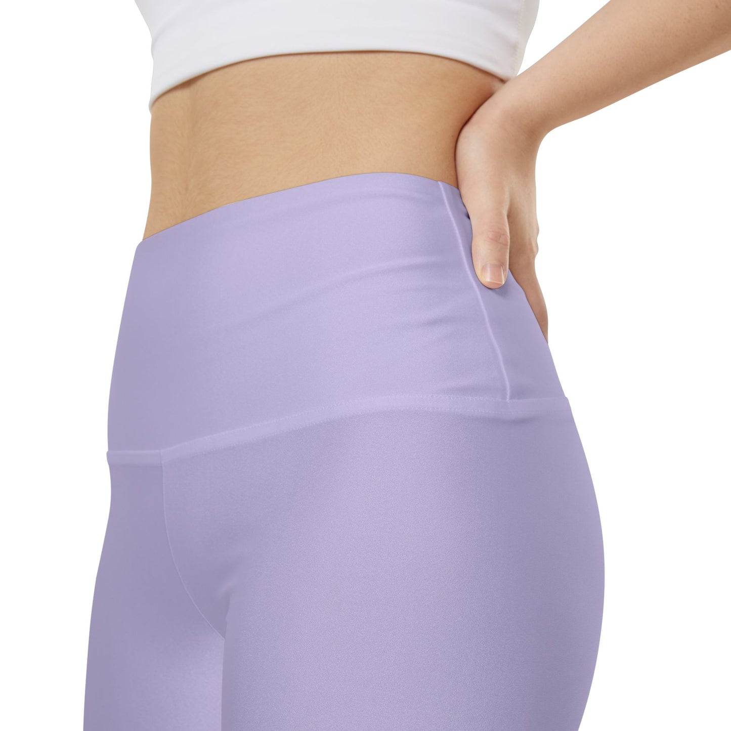Pale Lilac Women's Workout Shorts — Solid High-Waist Biker Shorts for Exercise & Everyday Wear