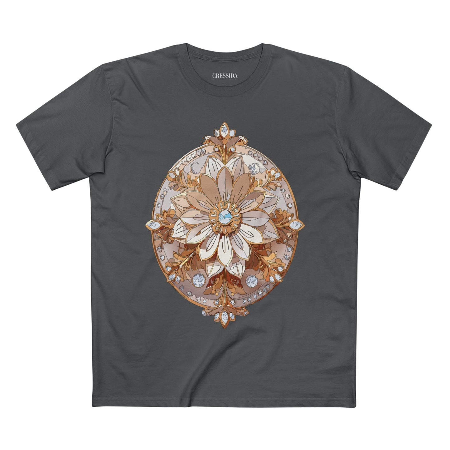 Floral Graphic T-Shirt Unisex 100 Cotton Art Design with Antique Flowers Tee 12