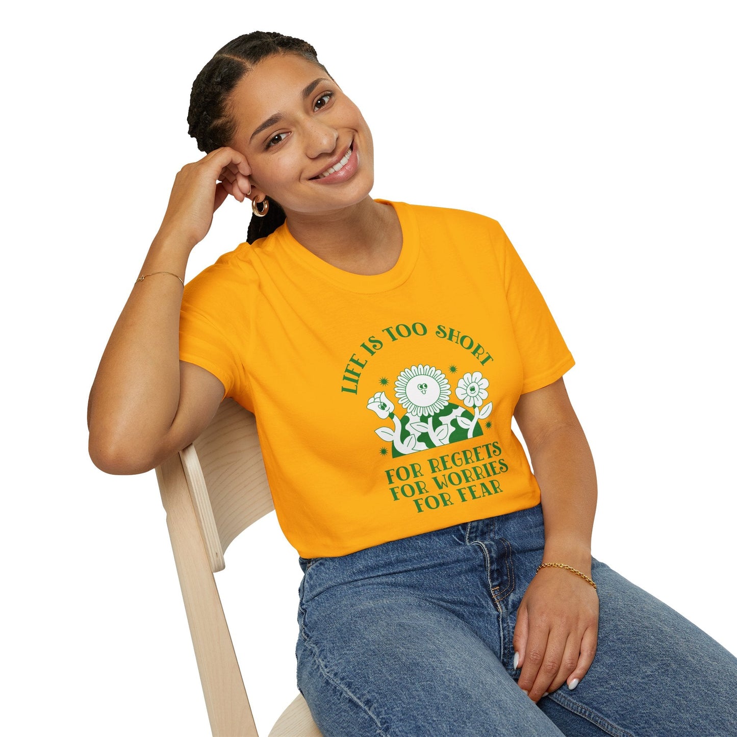 Positive Slogan T Shirts With Positive Words Tee Shirt Good Quotes Unisex Gildan Softstyle 64000 100 Percent Cotton