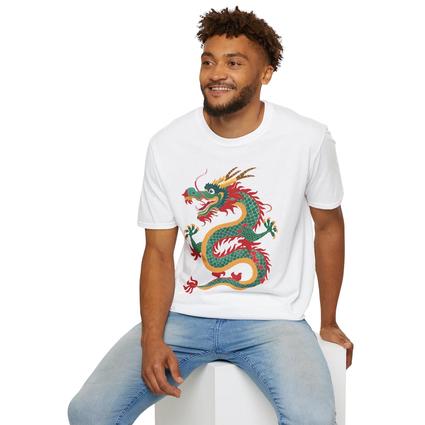 Dragon T Shirt Unisex Dragon Shirt With Animal Art Design Gildan Softstyle Tee 100 Cotton