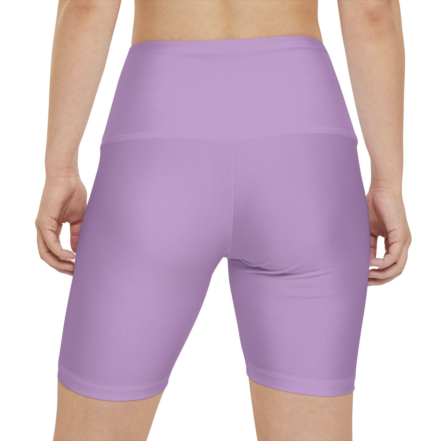 Blush Lilac High-Waist Workout Shorts — Women's Athletic Biker Shorts