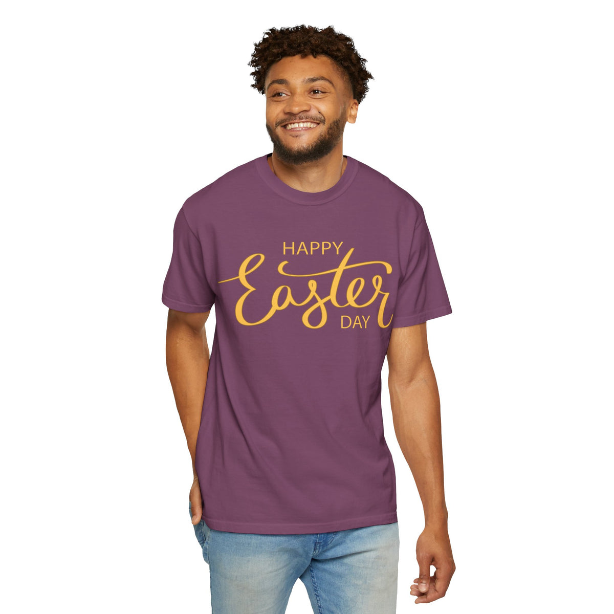 Happy Easter Day T-Shirt, Tee Shirt with Easter Signature, T Shirt with Easter Prints, Tee Shirt with Easter Design