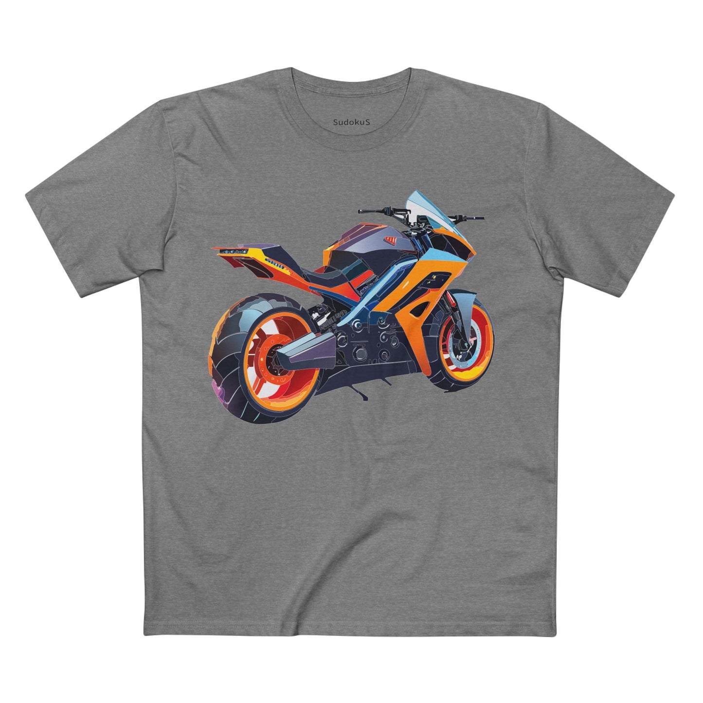 Moto Bike Graphic Unisex 100 Cotton Staple Tee 30