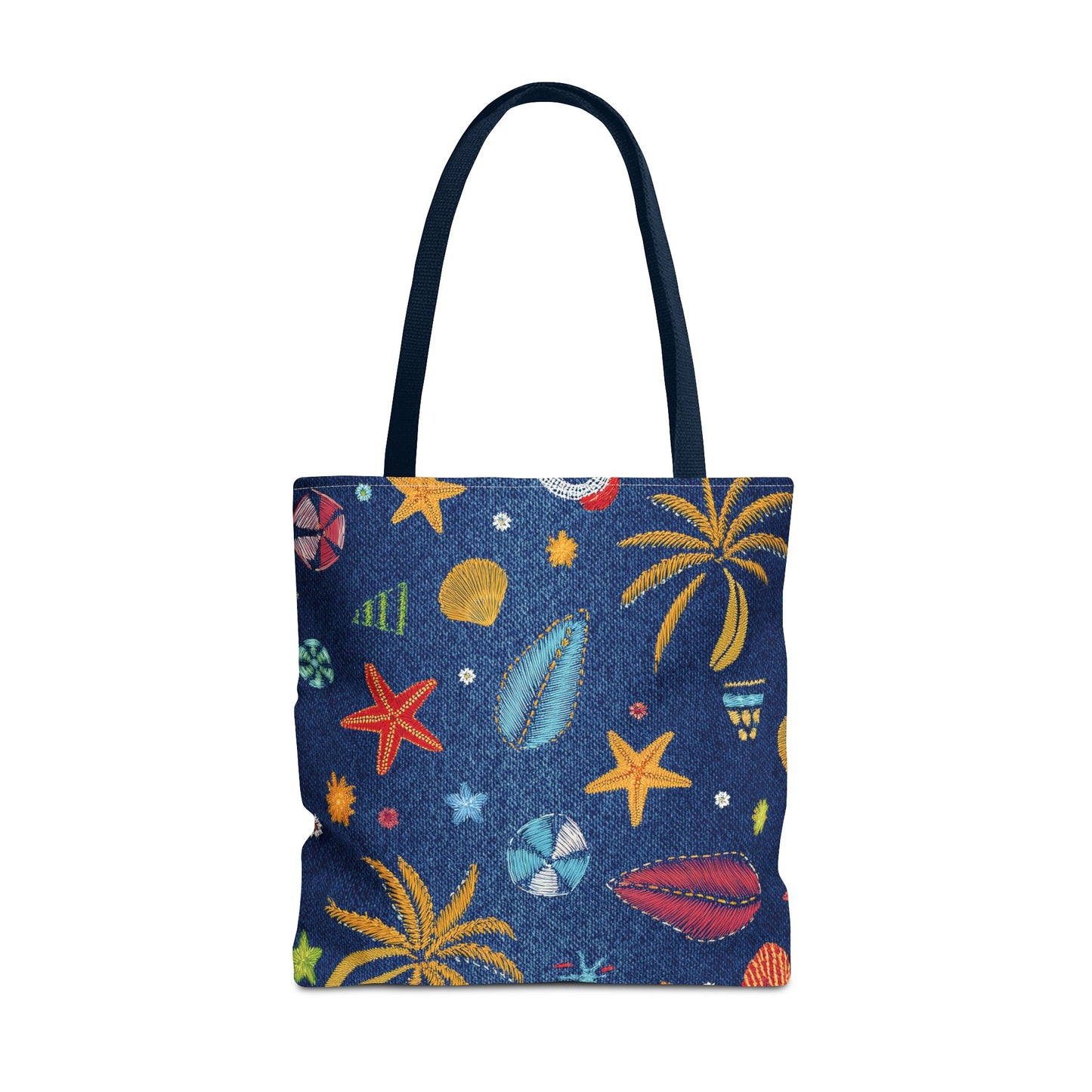 Denim Fabric Imitation Print Unisex Canvas Bag Poly Spun 3 Sizes Tote Bag 182-12