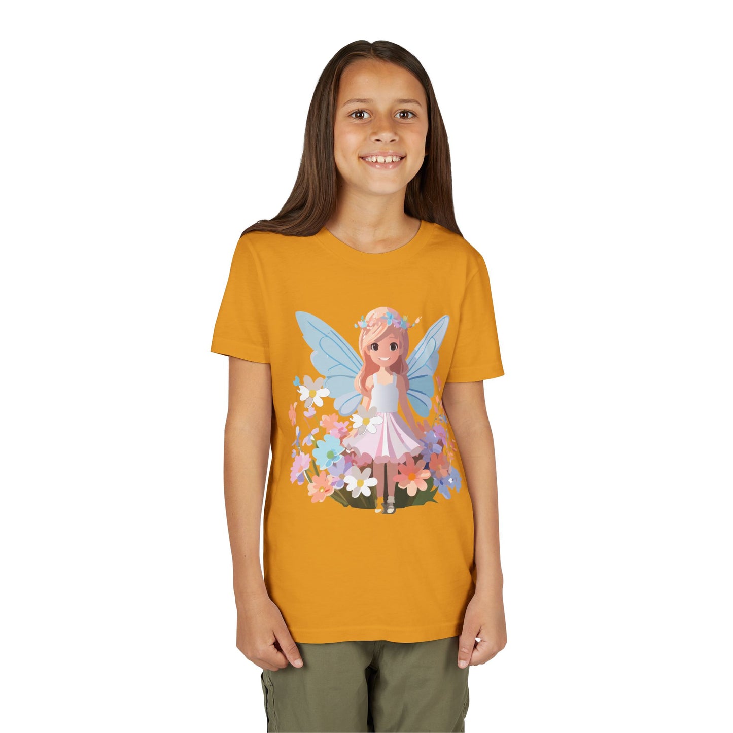 Enchanting Fairy Floral Youth Short Sleeve Tee - Perfect for Spring Celebrations (9-14)