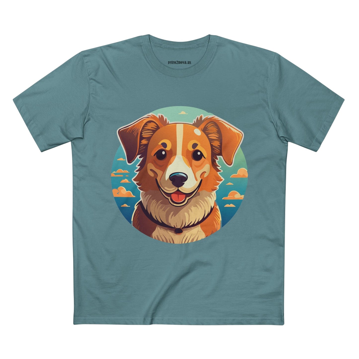 Unisex Animals Dog Shirt With Original Art Design Premium Cotton Tee By Retro2Nova Art Collection Soft Breathable Comfort