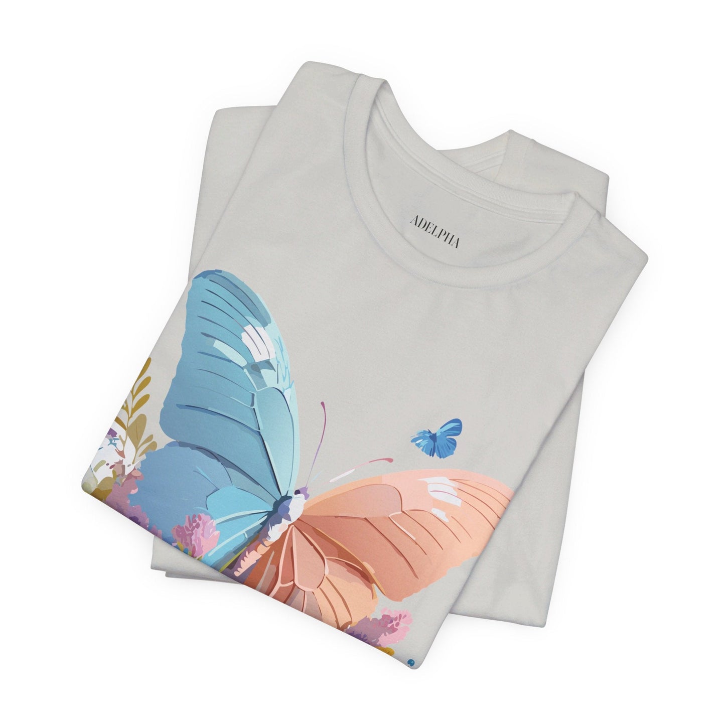 Butterfly Graphic Unisex 100 Cotton Lightweight Vintage Floral Design Jersey Tee 51