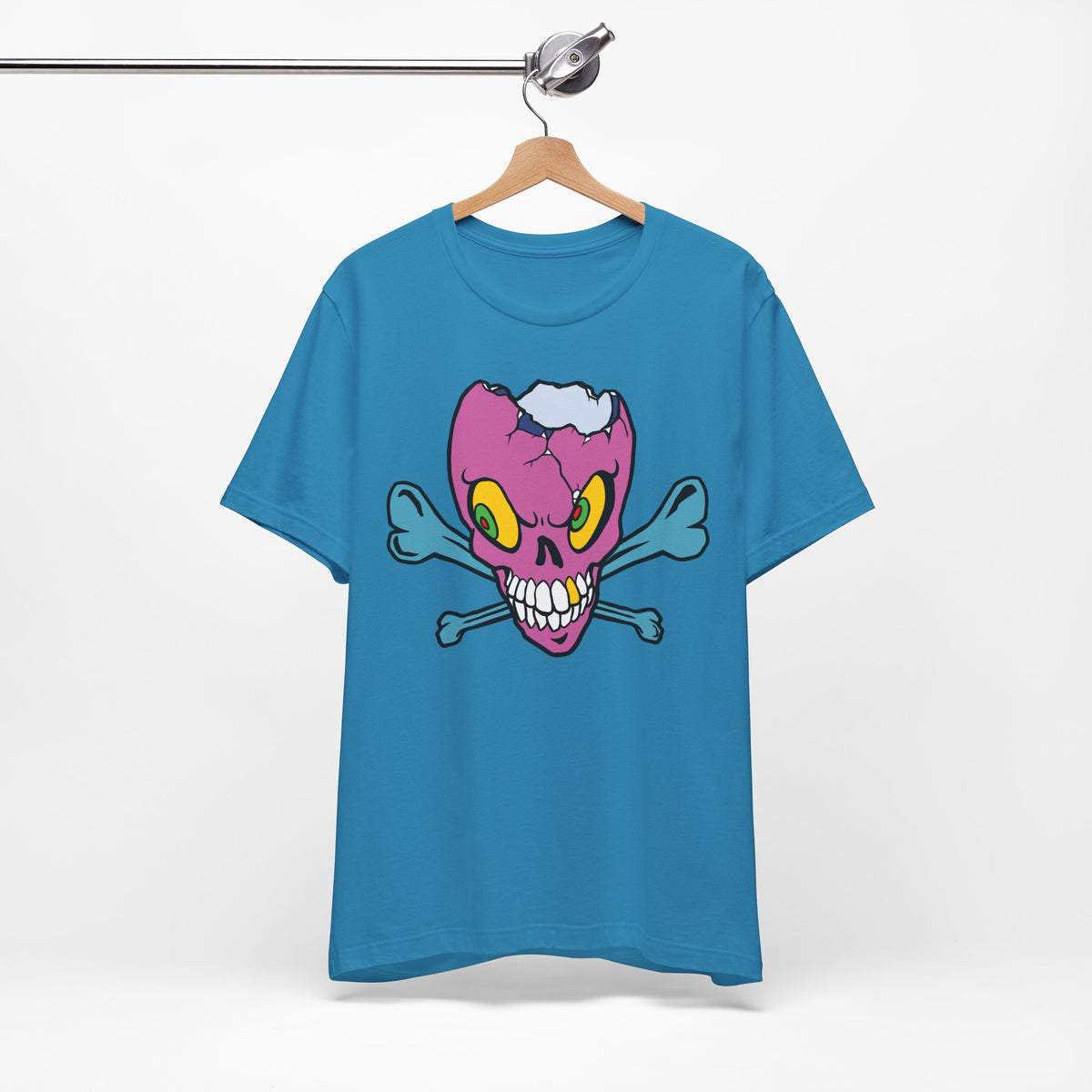 Purple Skull Graphic Design Tee, Skull Shirt, Vintage Tees, Art Design T-Shirt, Vintage Graphic Tee, Art Shirts with Skulls 5