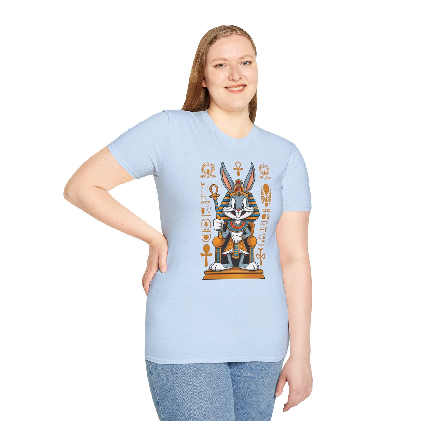 Bugs Bunny T Shirt Unisex Softstyle 64000 Cartoon Animation Tee Ring Spun Cotton