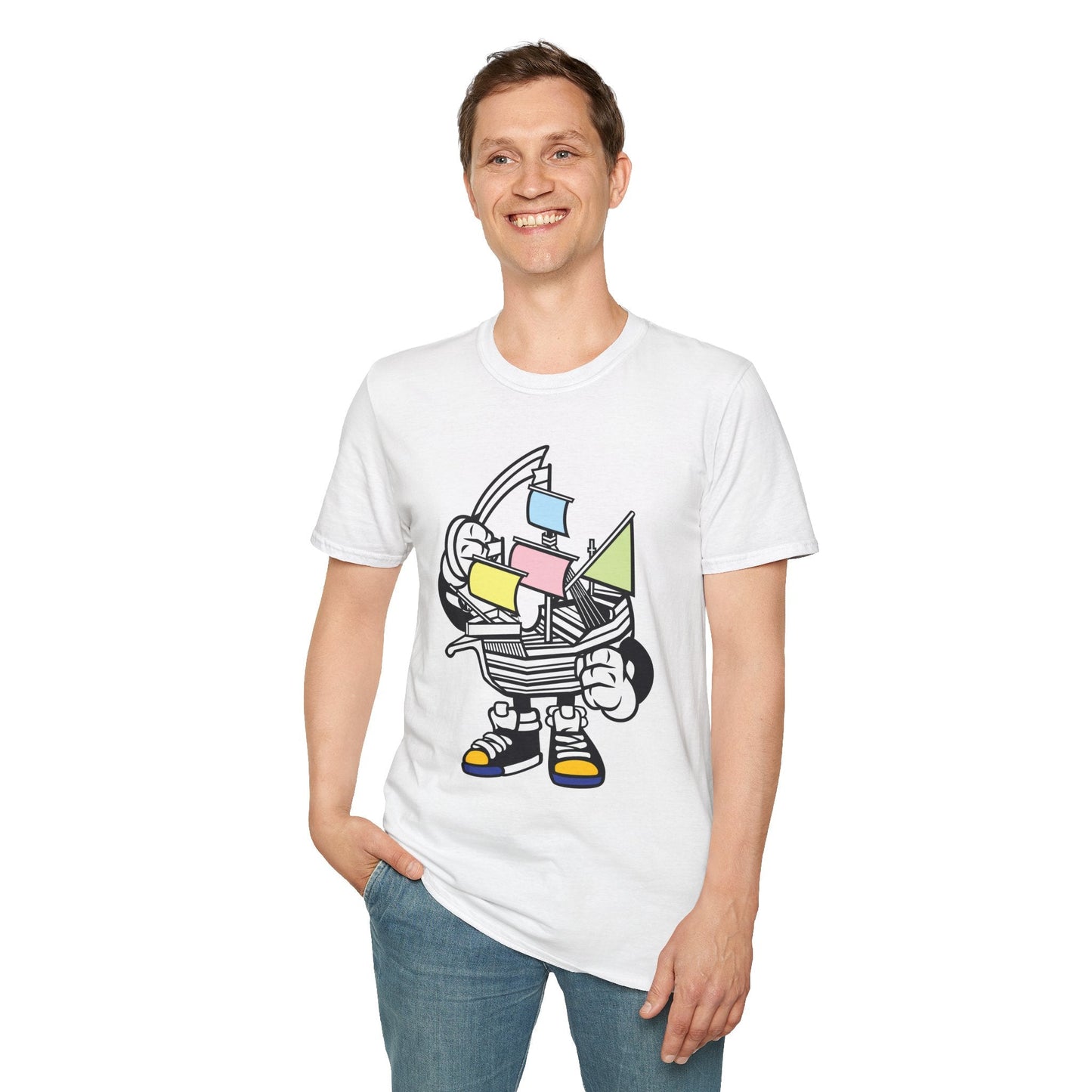 Cartoon T Shirt Animation Tee Funny Unisex Gildan Softstyle 64000 Short Sleeve Cotton