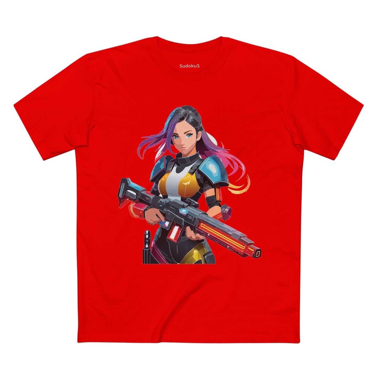 Army-woman Graphic Unisex 100 Cotton Staple Tee 19