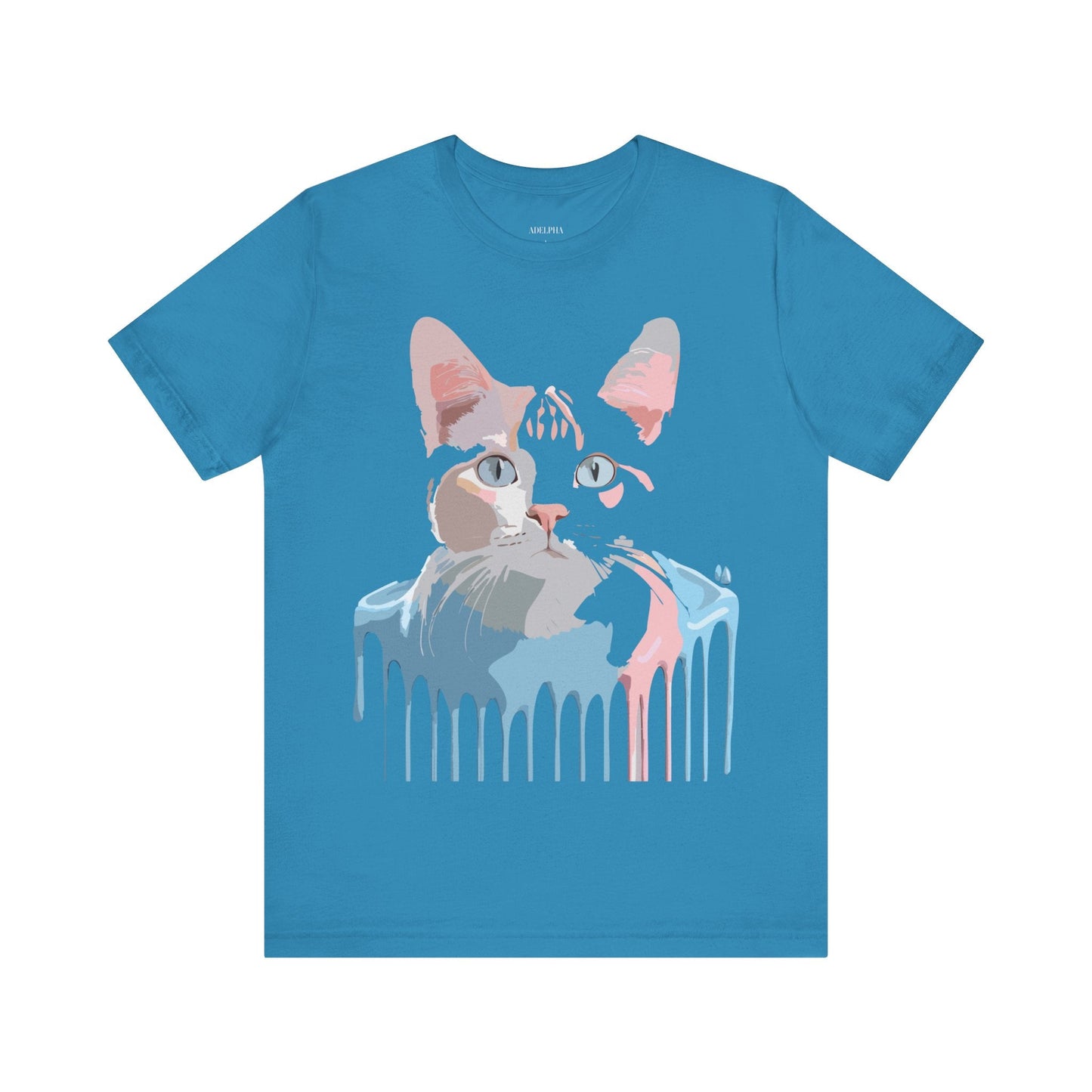 Cat Graphic T Shirt Unisex Short Sleeve Tee Vintage Inspired Artwork Adelpha