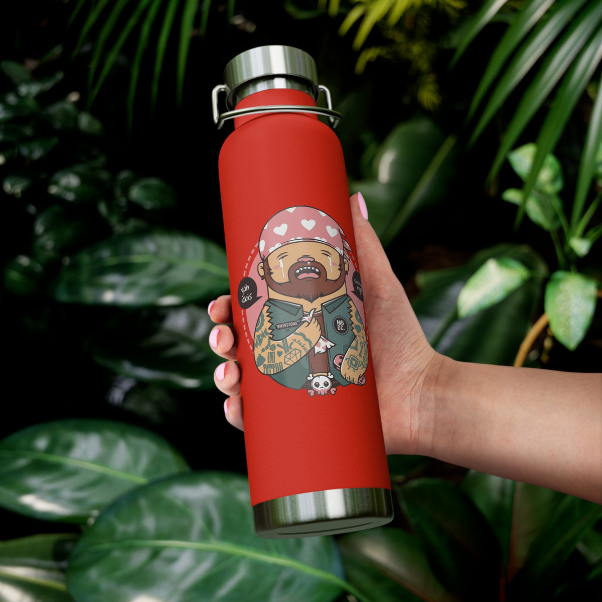 22oz Copper Insulated Water Bottle with Cartoon Design - CV83