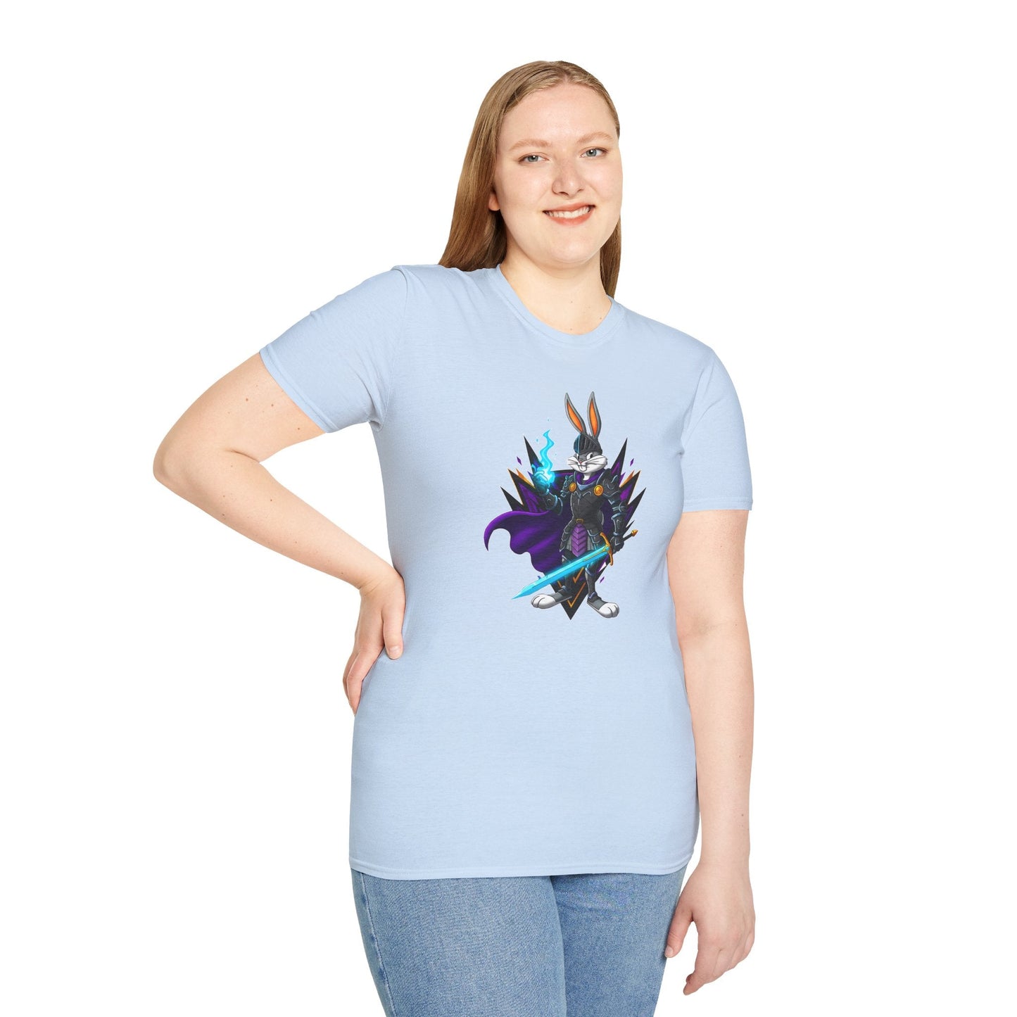 Bugs Bunny Shirt Unisex Gildan Softstyle Tee 100 Percent Cotton Cartoon Graphic Design