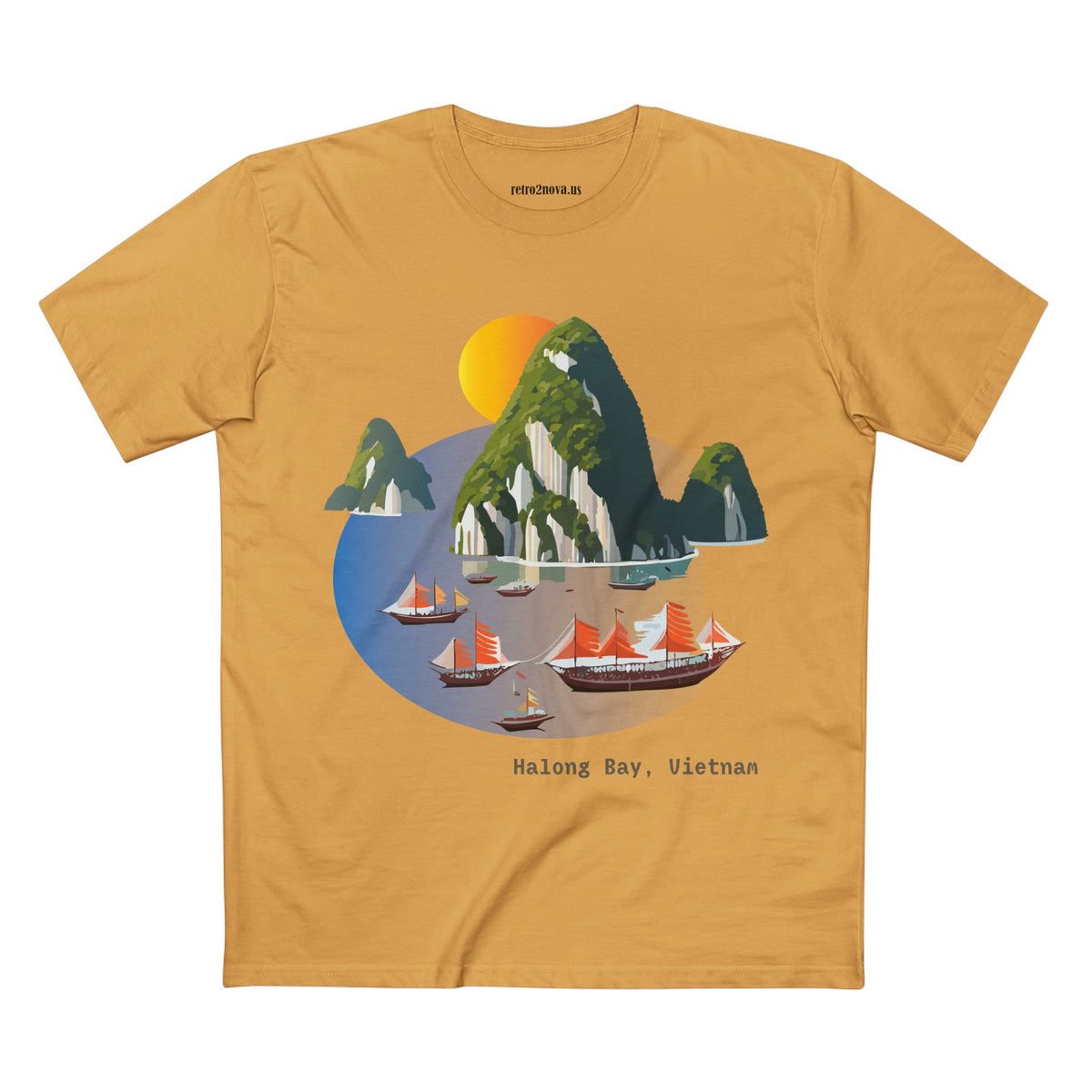 Halong Bay Vietnam Sailboats Tee | Scenic Island Landscape