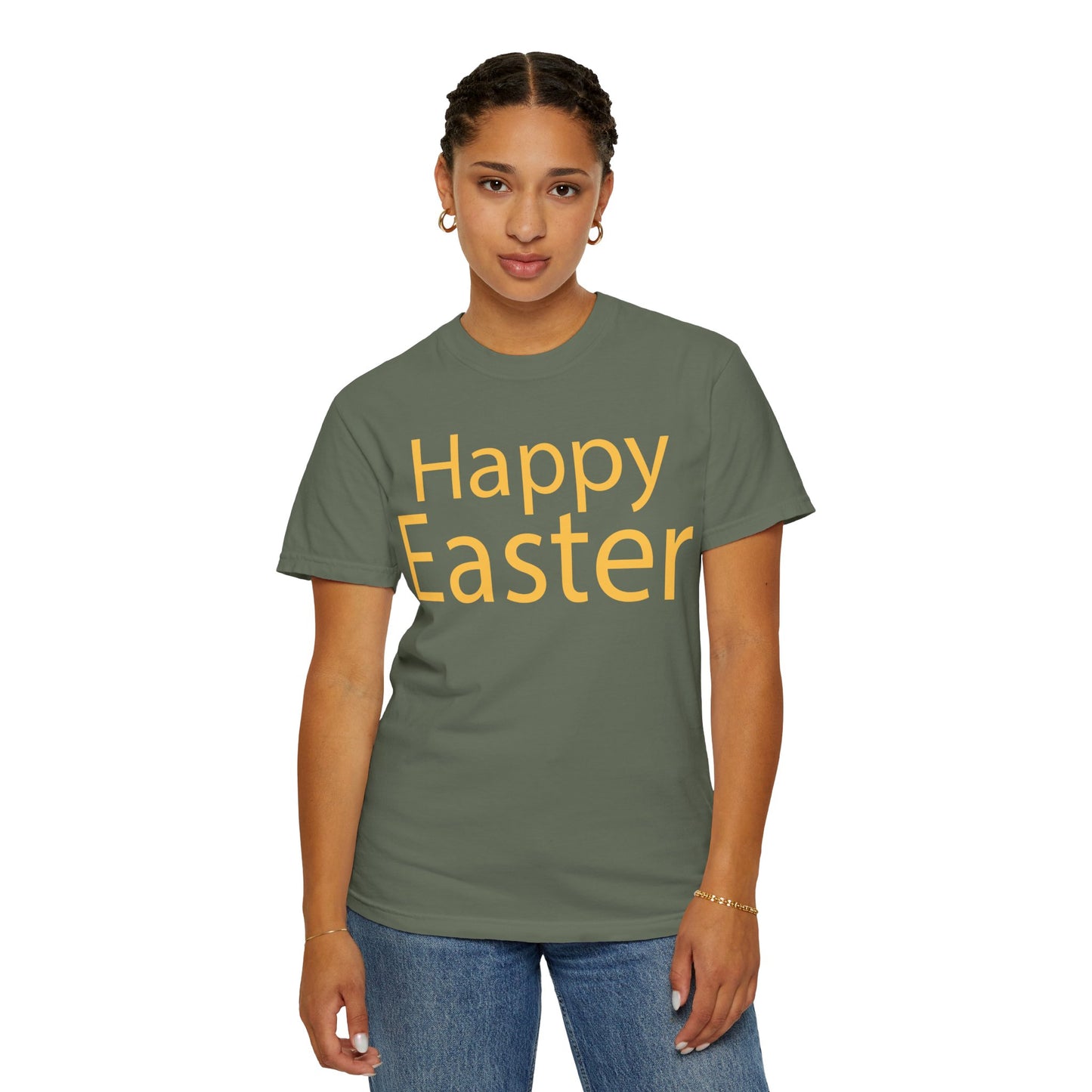 Happy Easter T-Shirt, Tee Shirt with Easter Signature, T Shirt with Easter Prints, Tee Shirt with Easter Design