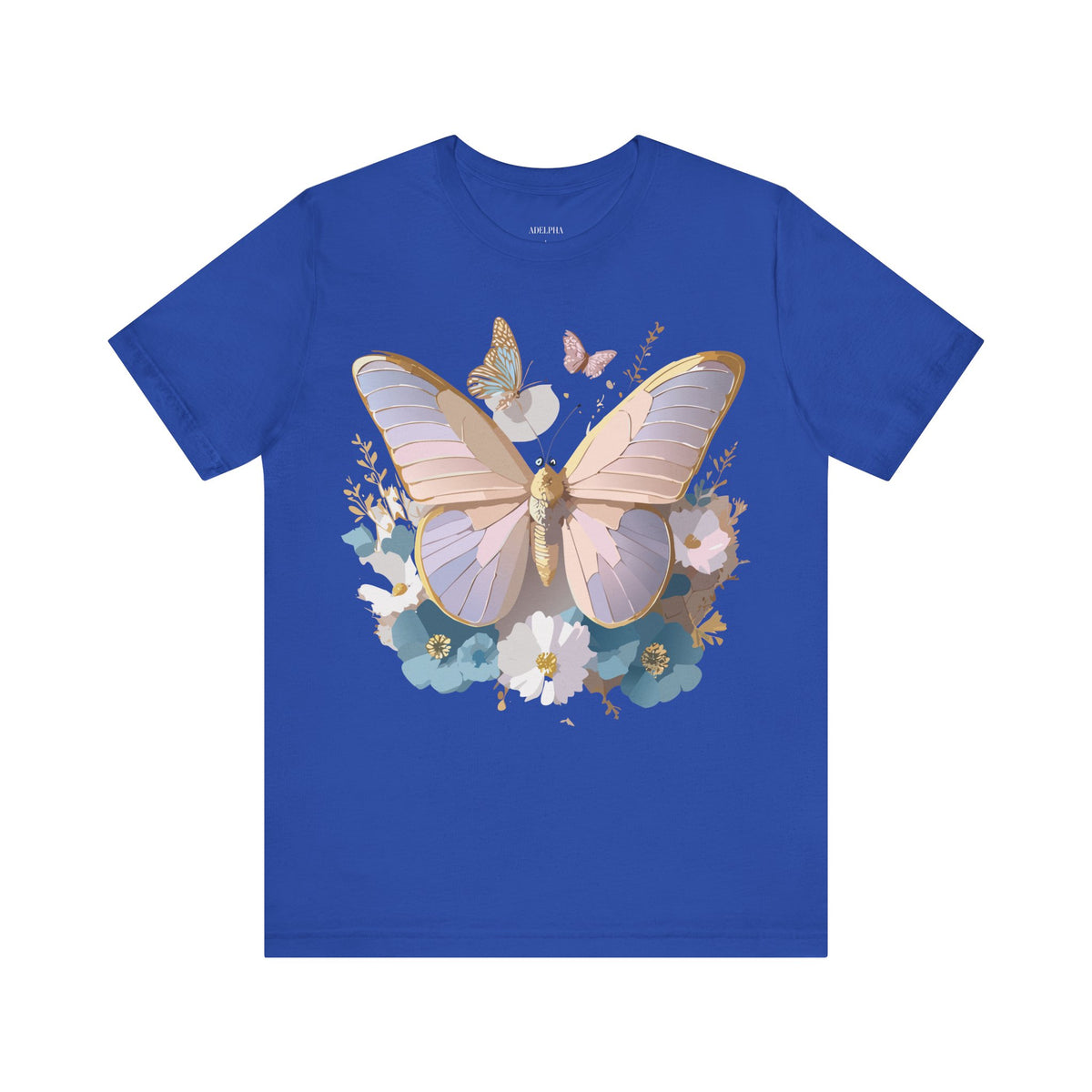 Butterfly Graphic Unisex Cotton Bella+Canvas Tee with Art Design n88
