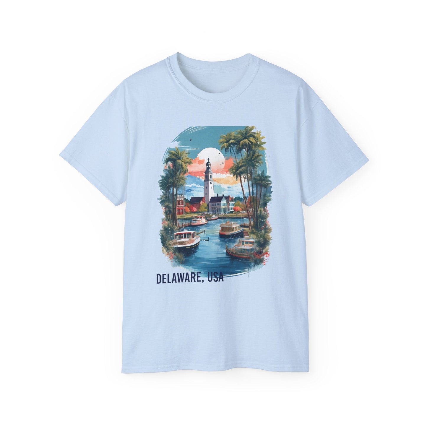 Delaware Graphic Unisex Cotton T‑Shirt 2