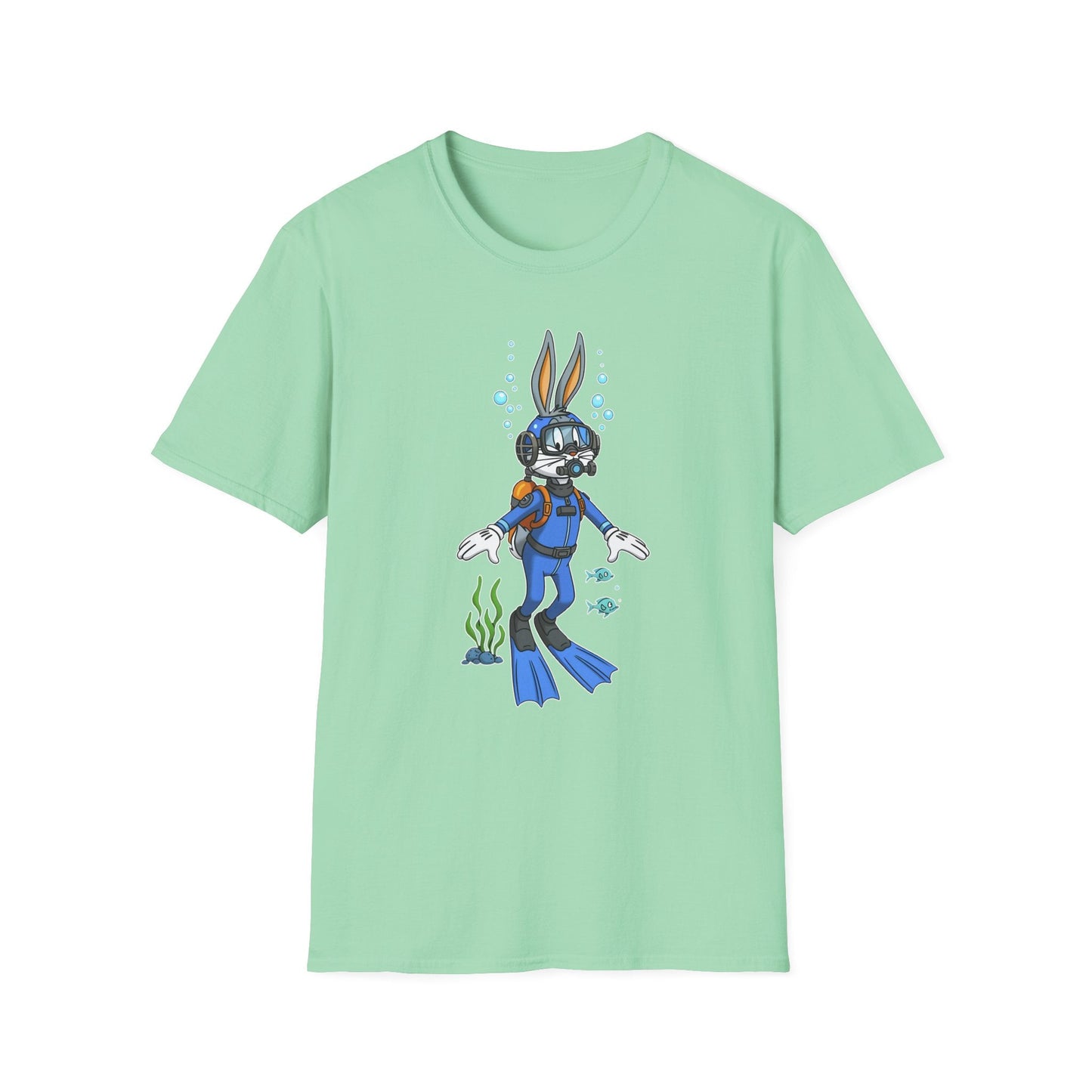 Bugs Bunny T Shirt Unisex Short Sleeve Cartoon Tee Gildan Softstyle 64000 Cotton