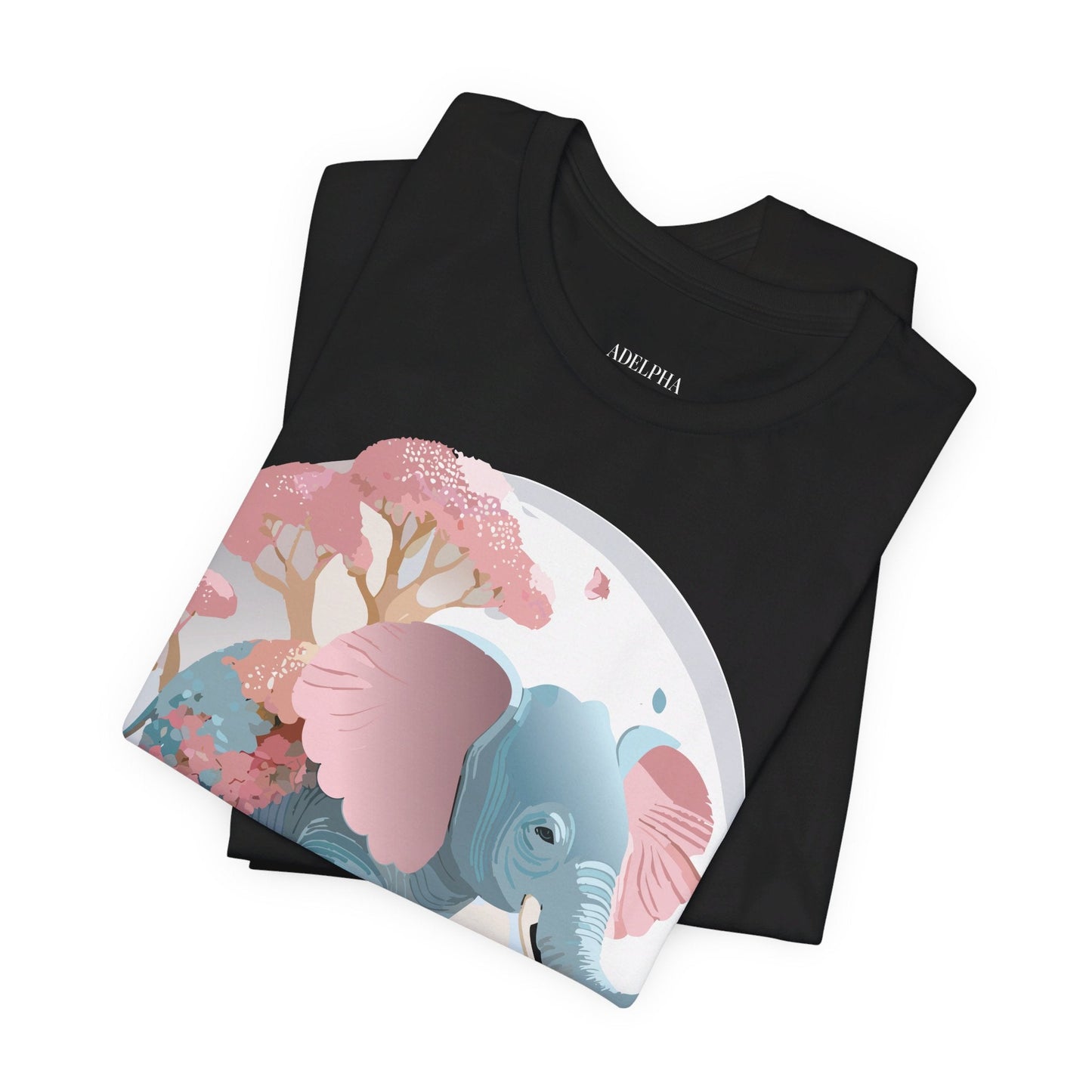 Adelpha Graphic Tee Unisex Vintage Inspired Artwork Elephant Short Sleeve Shirt Premium