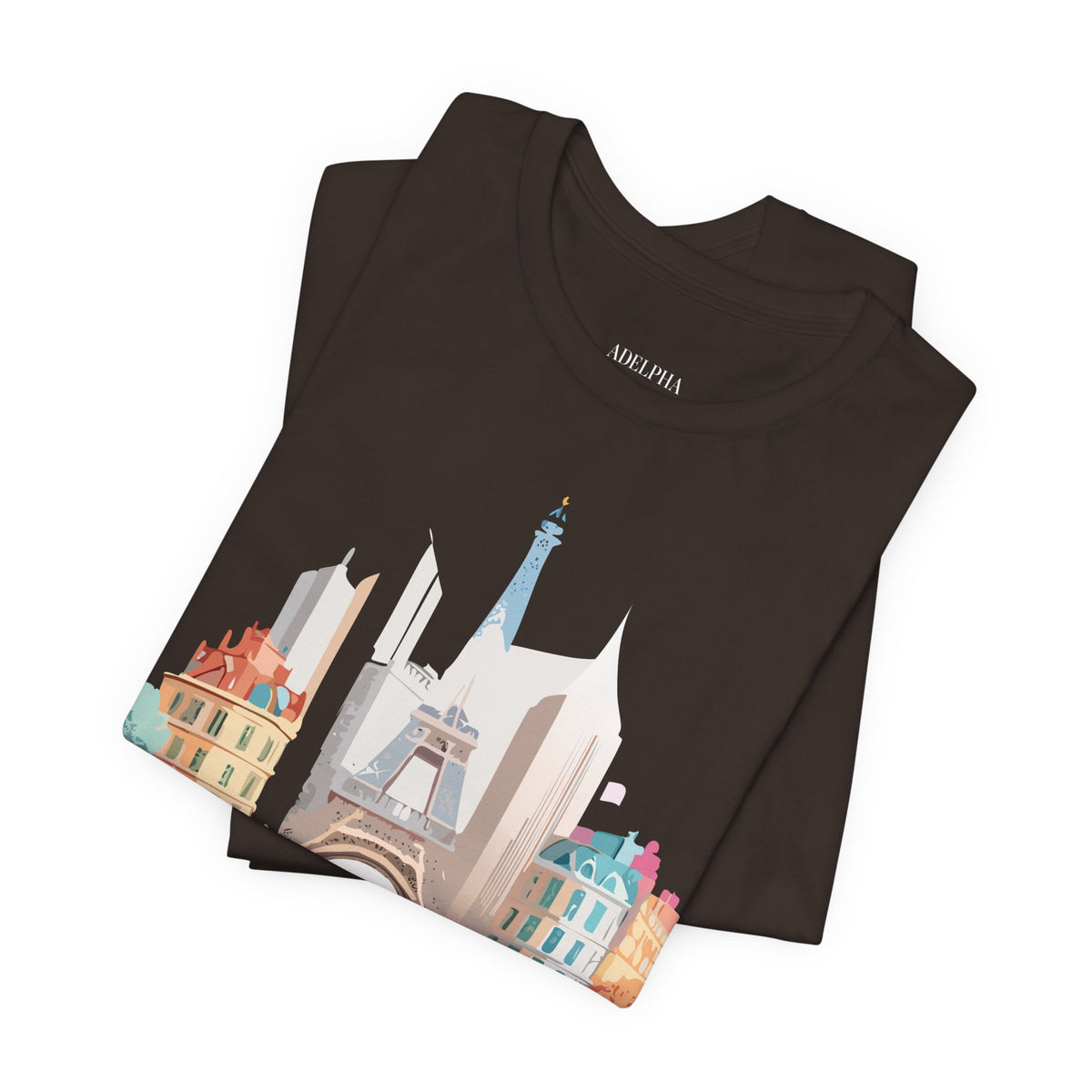 Paris Travel Tourist Graphic Design Unisex Bella+Canvas Cotton T-Shirt e323