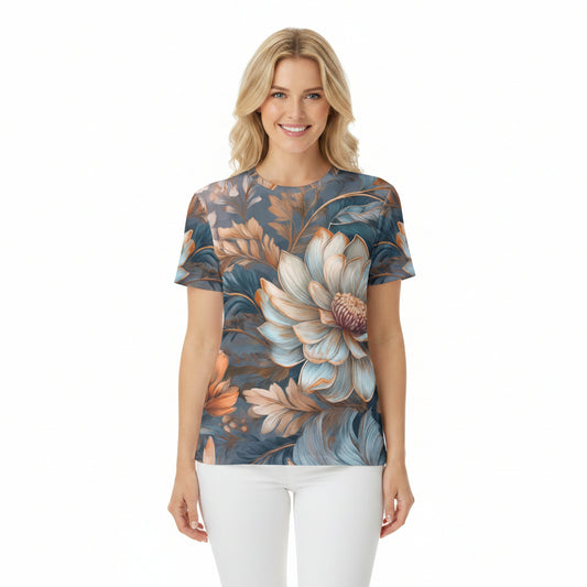 Unisex Poly T-Shirt with Floral Print