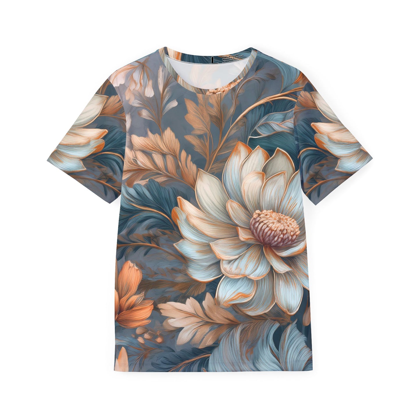 Unisex Poly T-Shirt with Floral Print