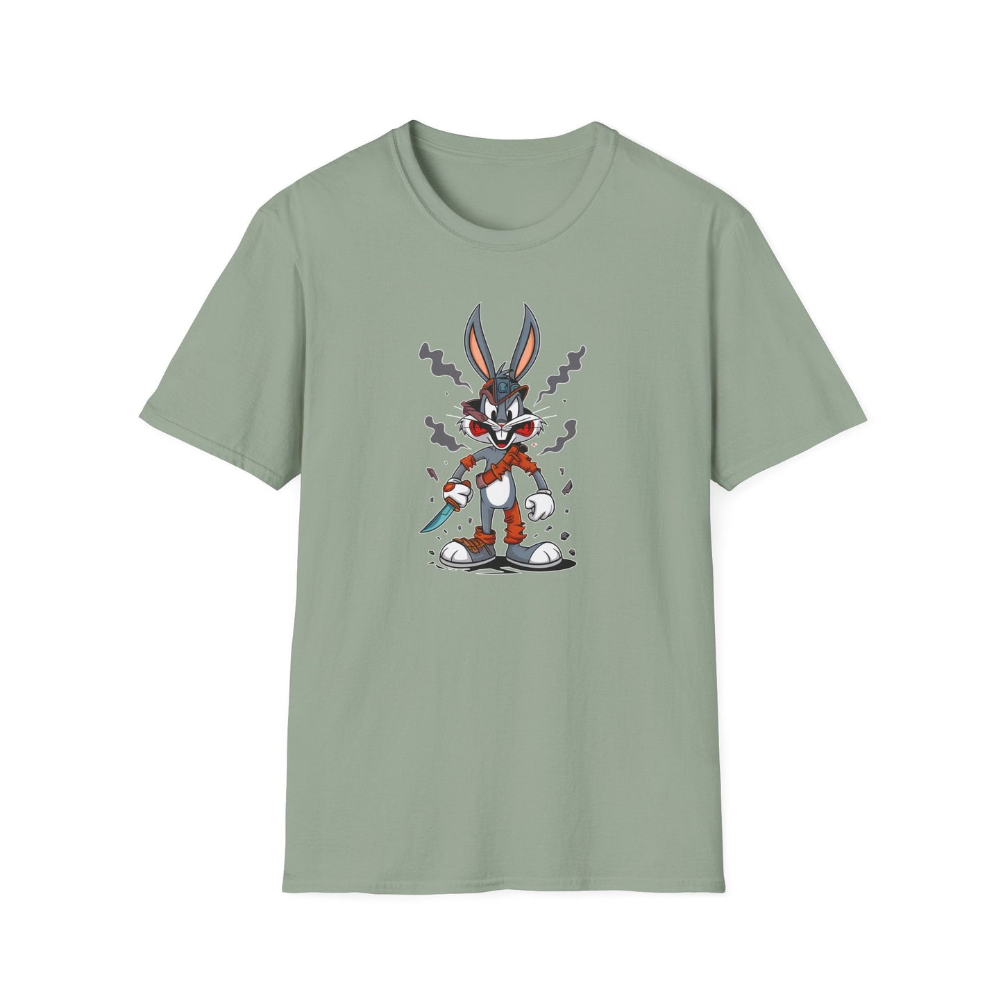 Bugs Bunny T Shirt 100 Percent Ring Spun Cotton Gildan Softstyle Unisex Cartoon Graphic Design
