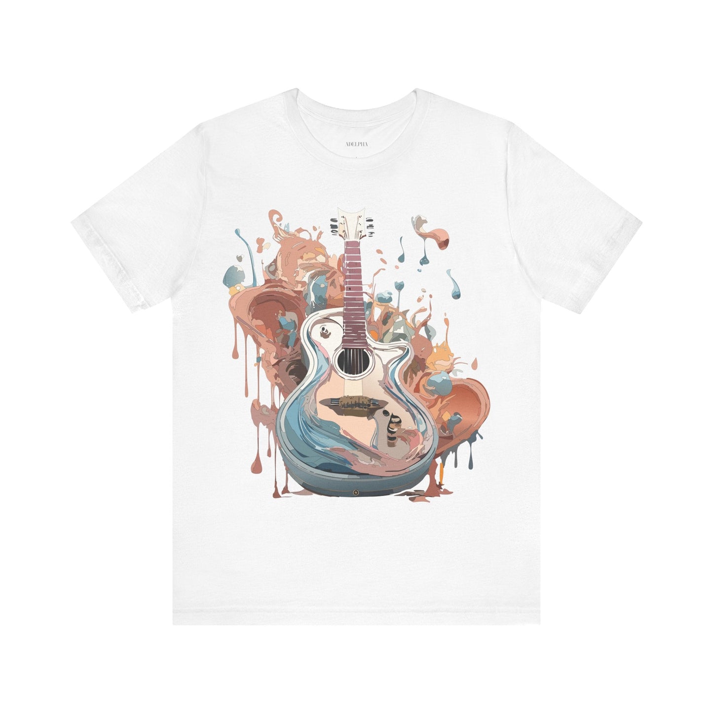 Music Graphic Unisex 100 Cotton Vintage Art with Musical Elements Tee 56