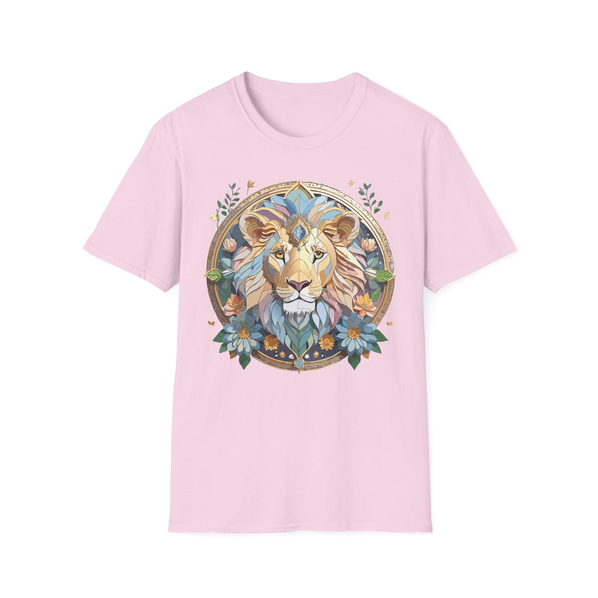 Boho Geometric Lion Tee | Lion Face T-Shirt, Bohemian Animal Graphic