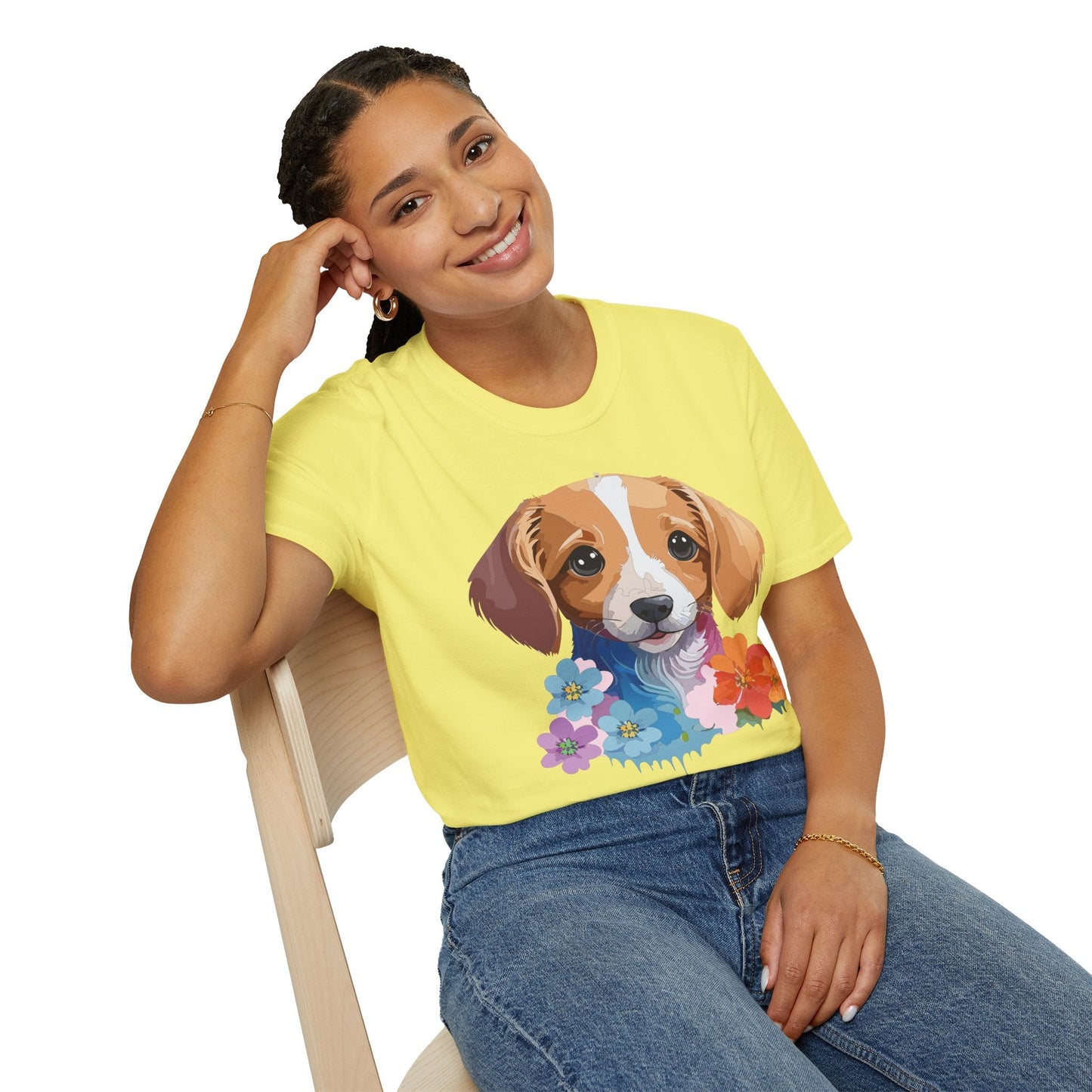 Unisex Dog Shirt Animal Graphic Tee Soft Cotton Gildan 64000