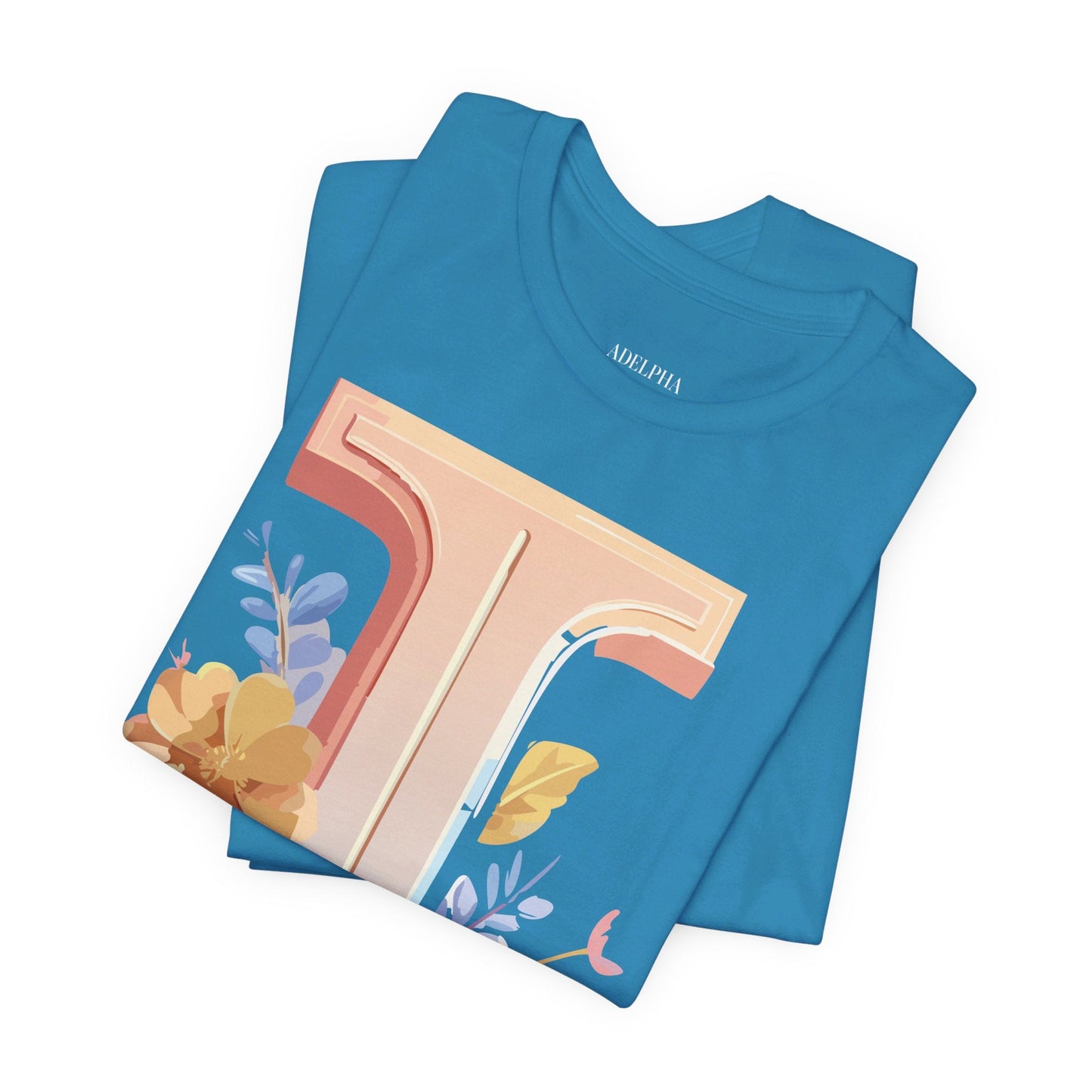 Letter I Shirt Graphic Tee Unisex Vintage Inspired Adelpha Art Design Short Sleeve Tee