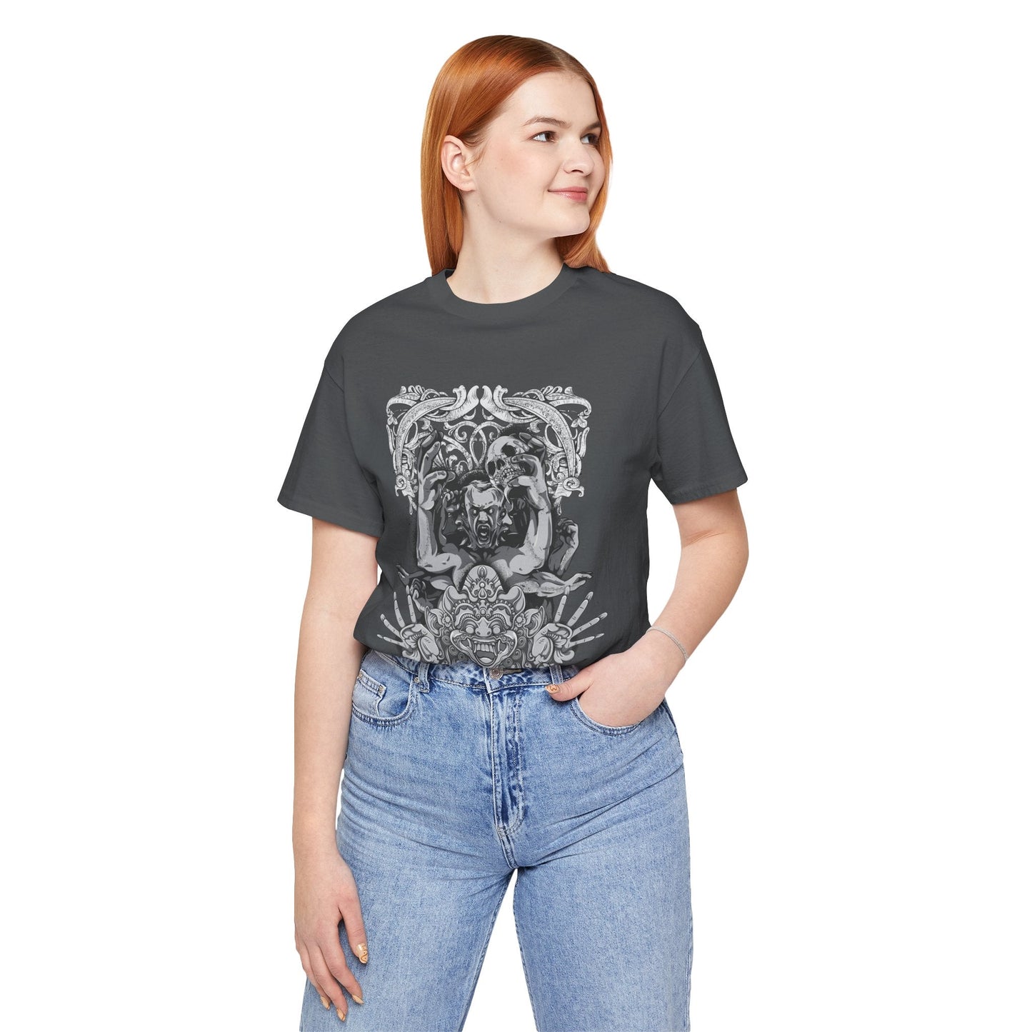 Mask Artwork Illustration Graphic Unisex Cotton T-Shirt r17