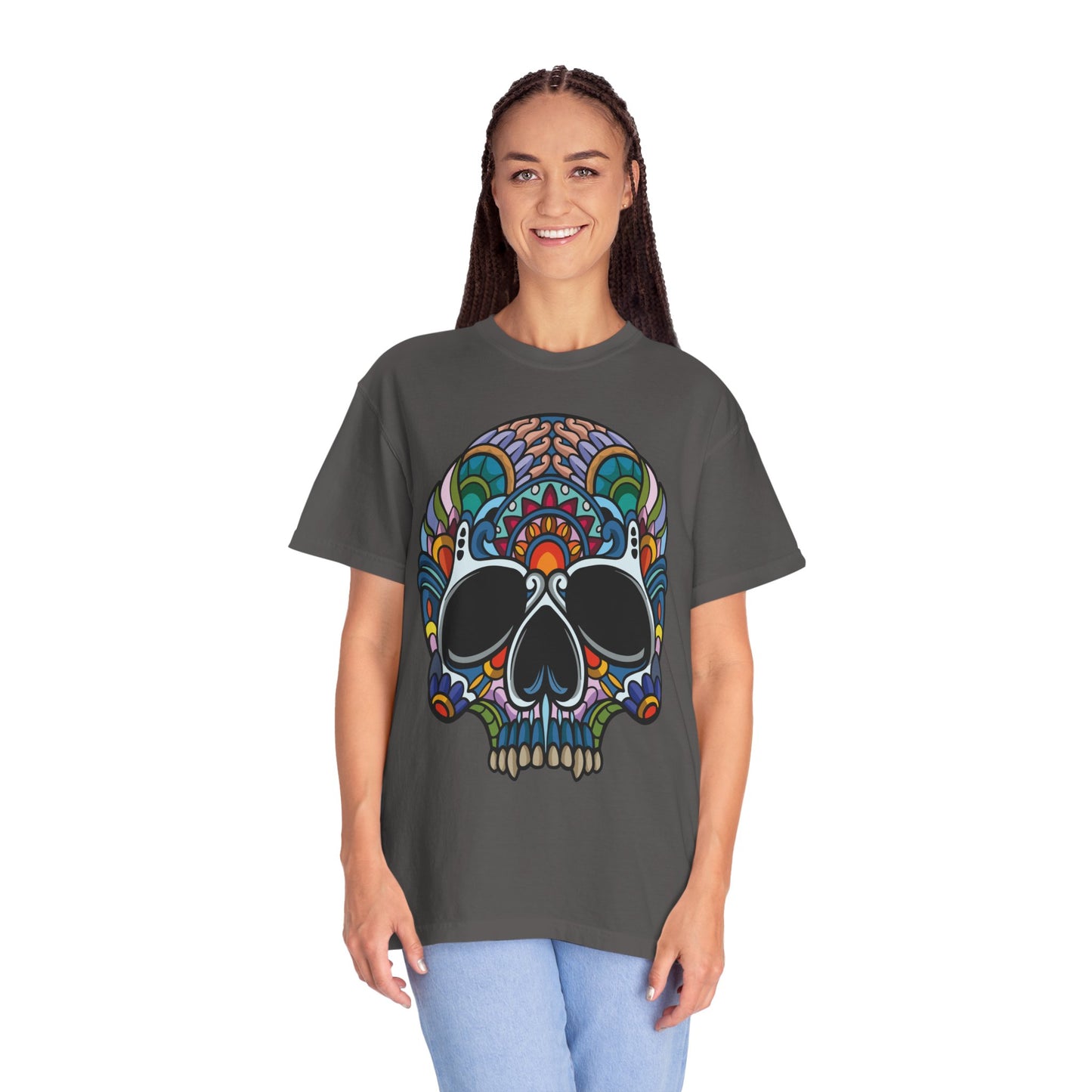 Unisex Cotton Tee Shirt with Skull