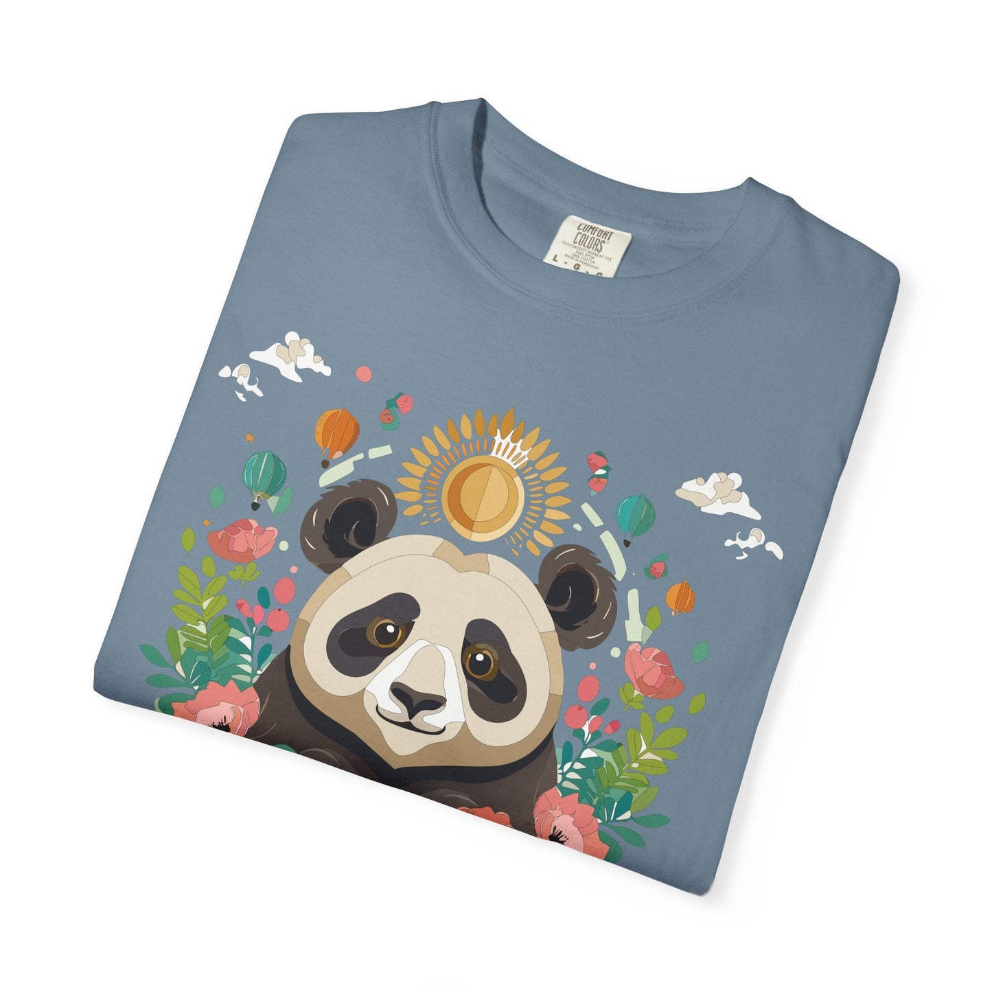 Panda Portrait Graphic T-Shirt Unisex Cotton Floral Animal Art Tee p4