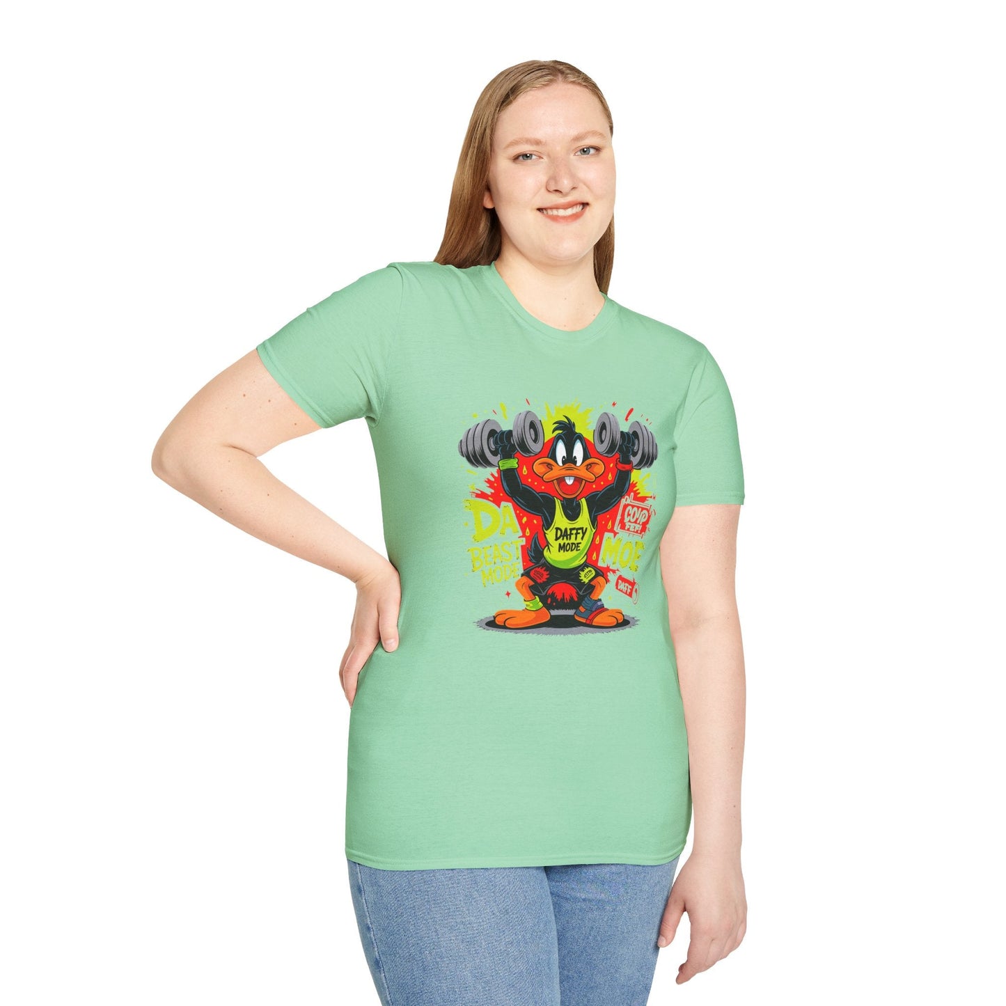 Unisex Cartoon T Shirt With Animation Design Funny Animals Tee Softstyle Gildan 64000
