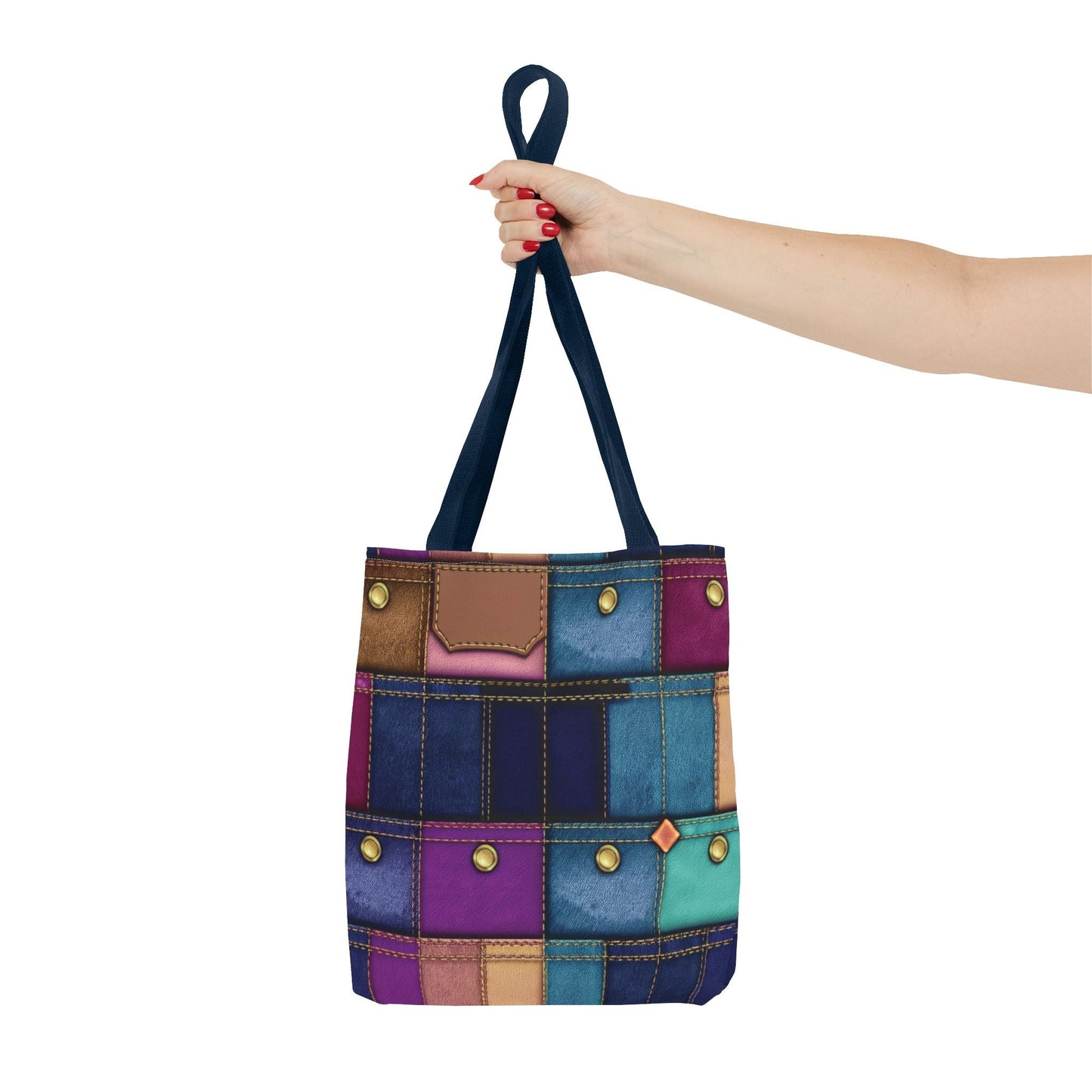 Denim Canvas Bag, Tote Bag Denim Printify