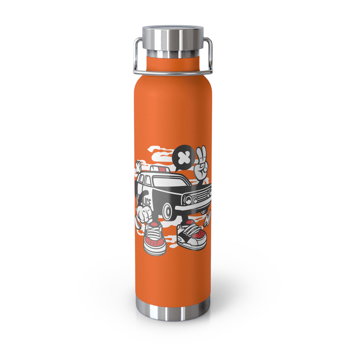 22oz Copper Insulated Water Bottle with Cartoon Design - CV31