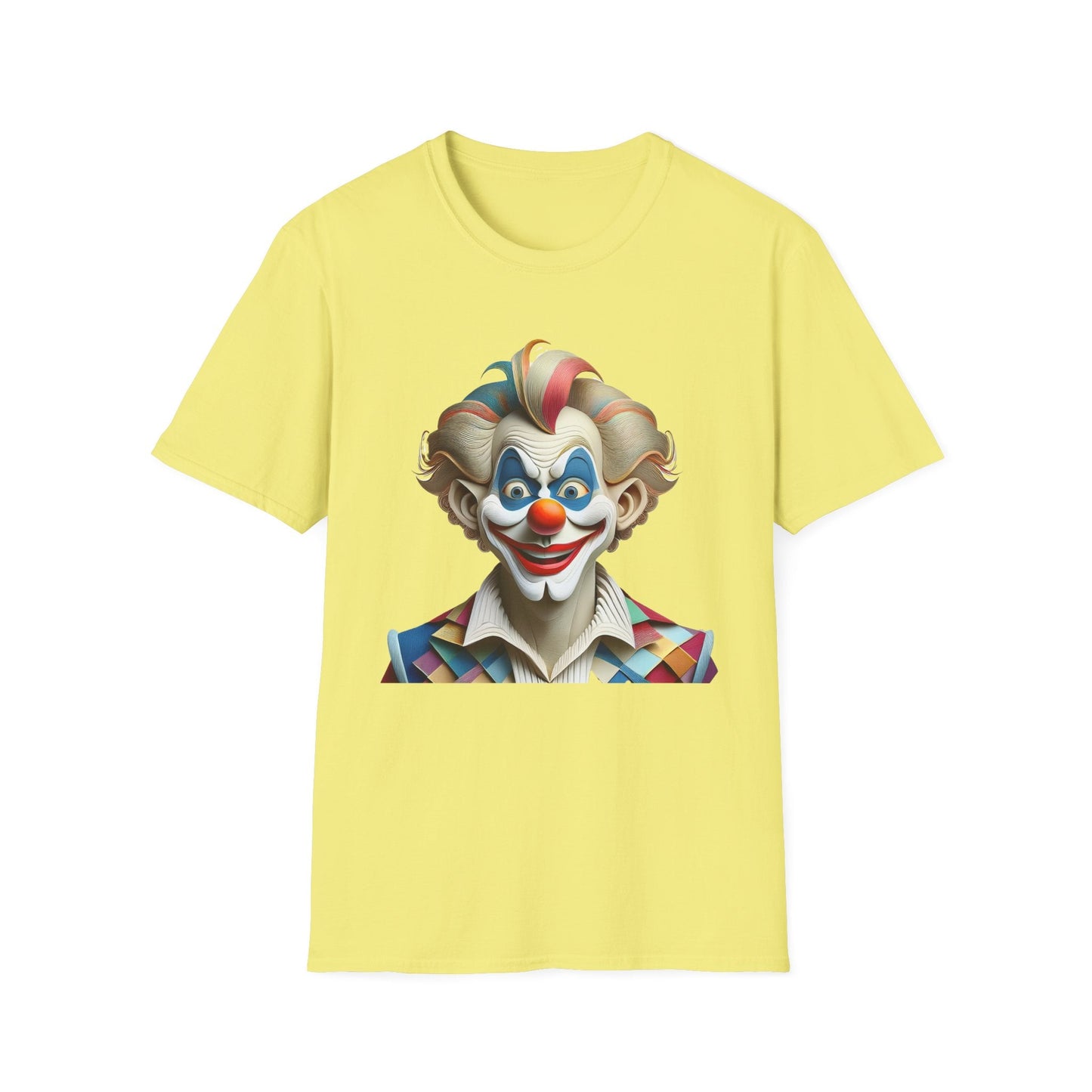 Unisex Clown Shirt Funny Man Circus Tee Softstyle Gildan 64000 Short Sleeve Everyday Comfort