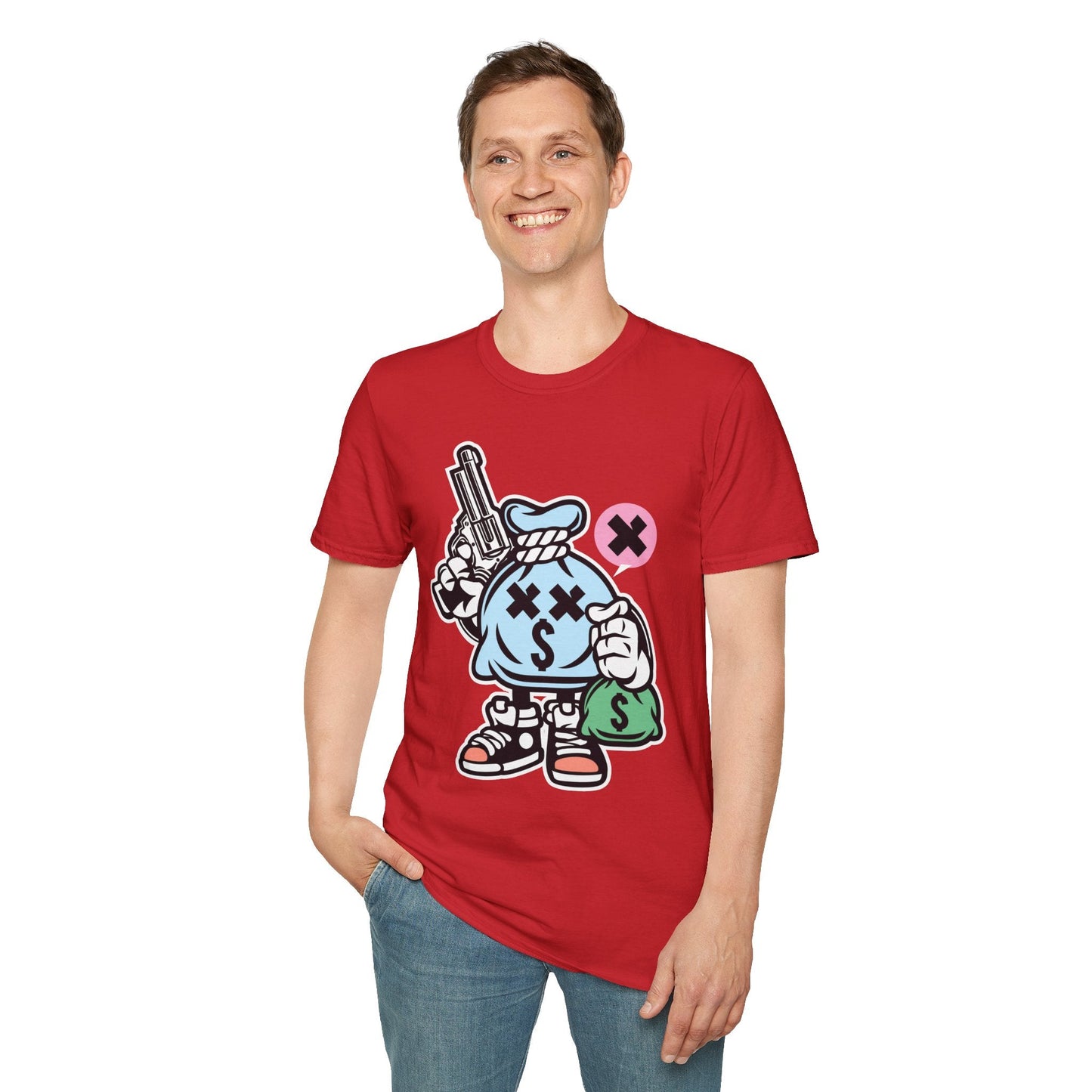 Cartoon T Shirt Animation T Shirt Funny Tee Unisex Gildan Softstyle 64000 100 Percent Cotton