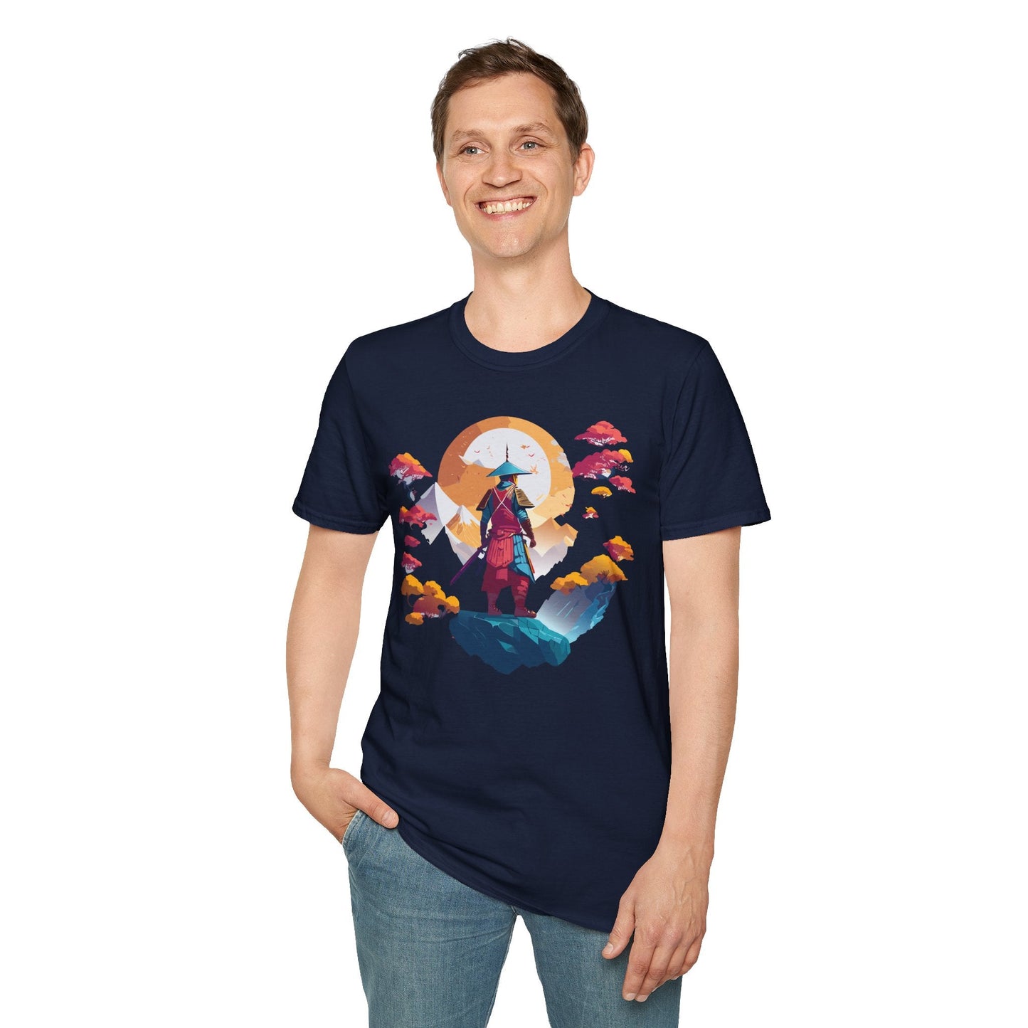 Gildan Softstyle 64000 Samurai T Shirt Unisex Cotton Tee With Samurai Design Relaxed Fit
