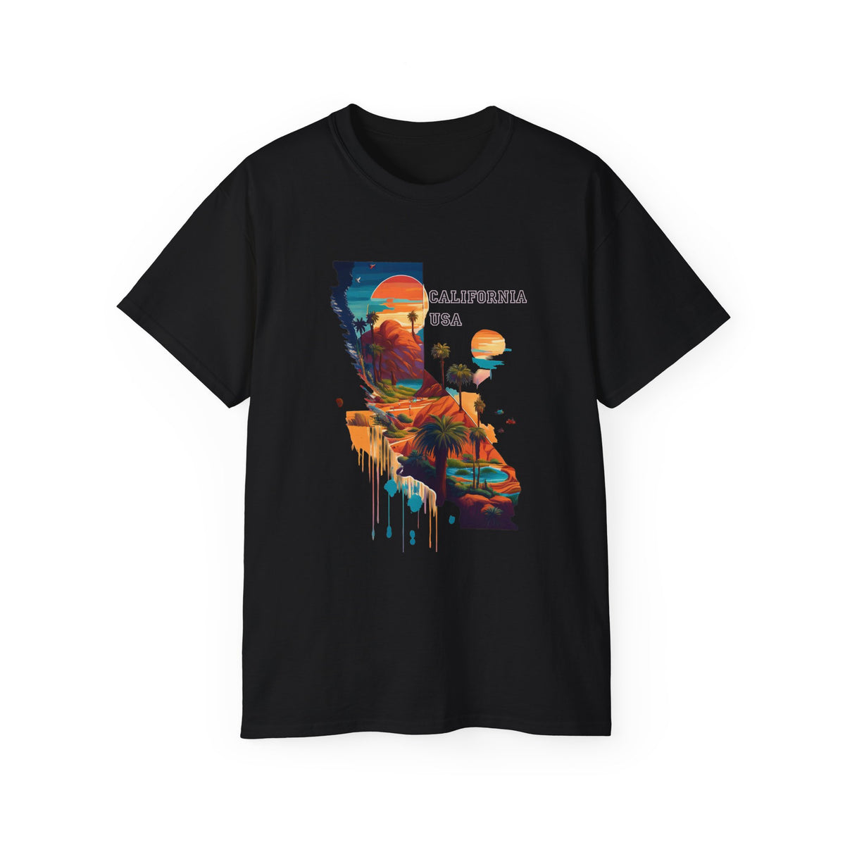 California State Graphic Unisex Ultra 100 Cotton Medium-Weight Classic Fit-Gildan 2000 -s6
