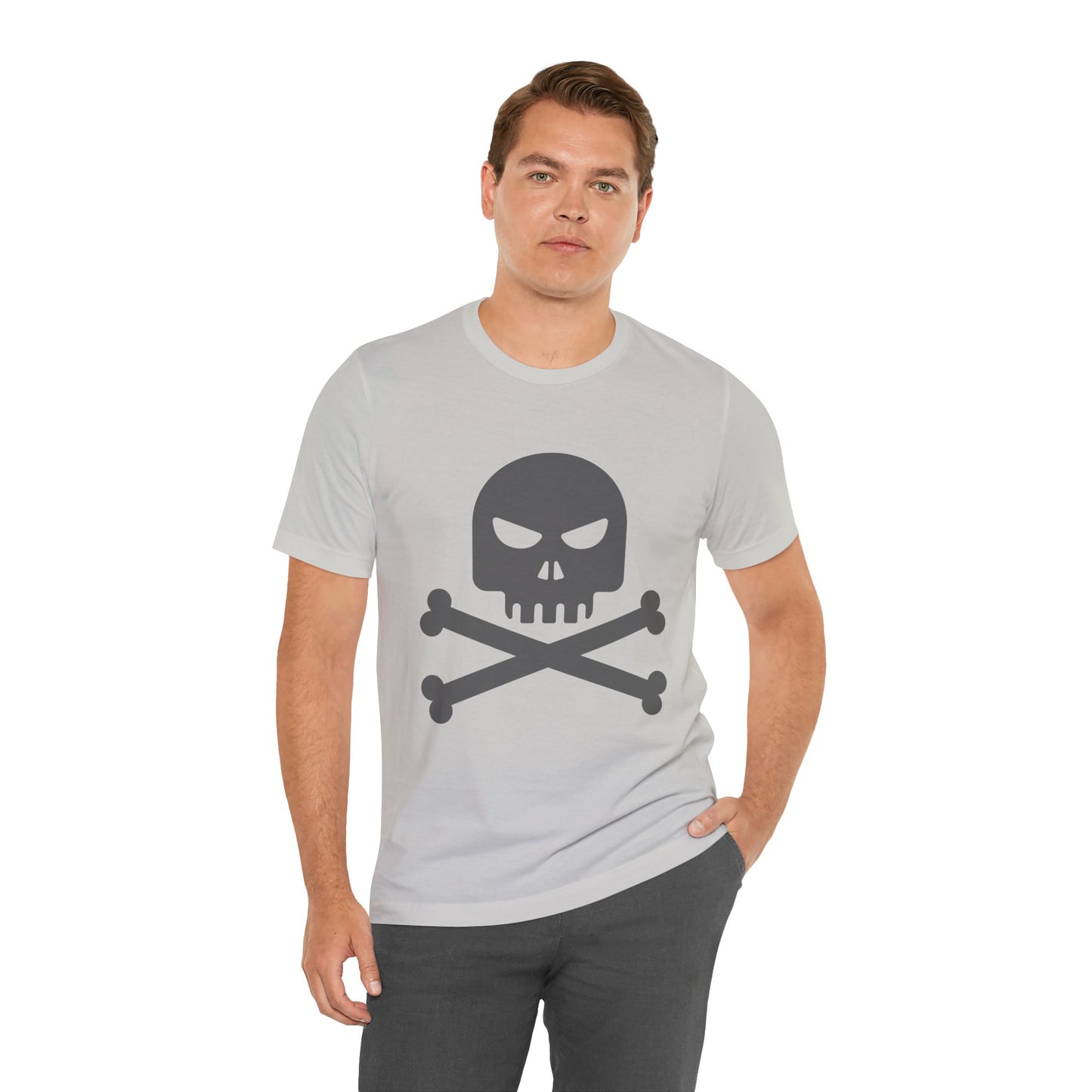 Unisex-T-Shirt aus Baumwolle mit Totenkopf