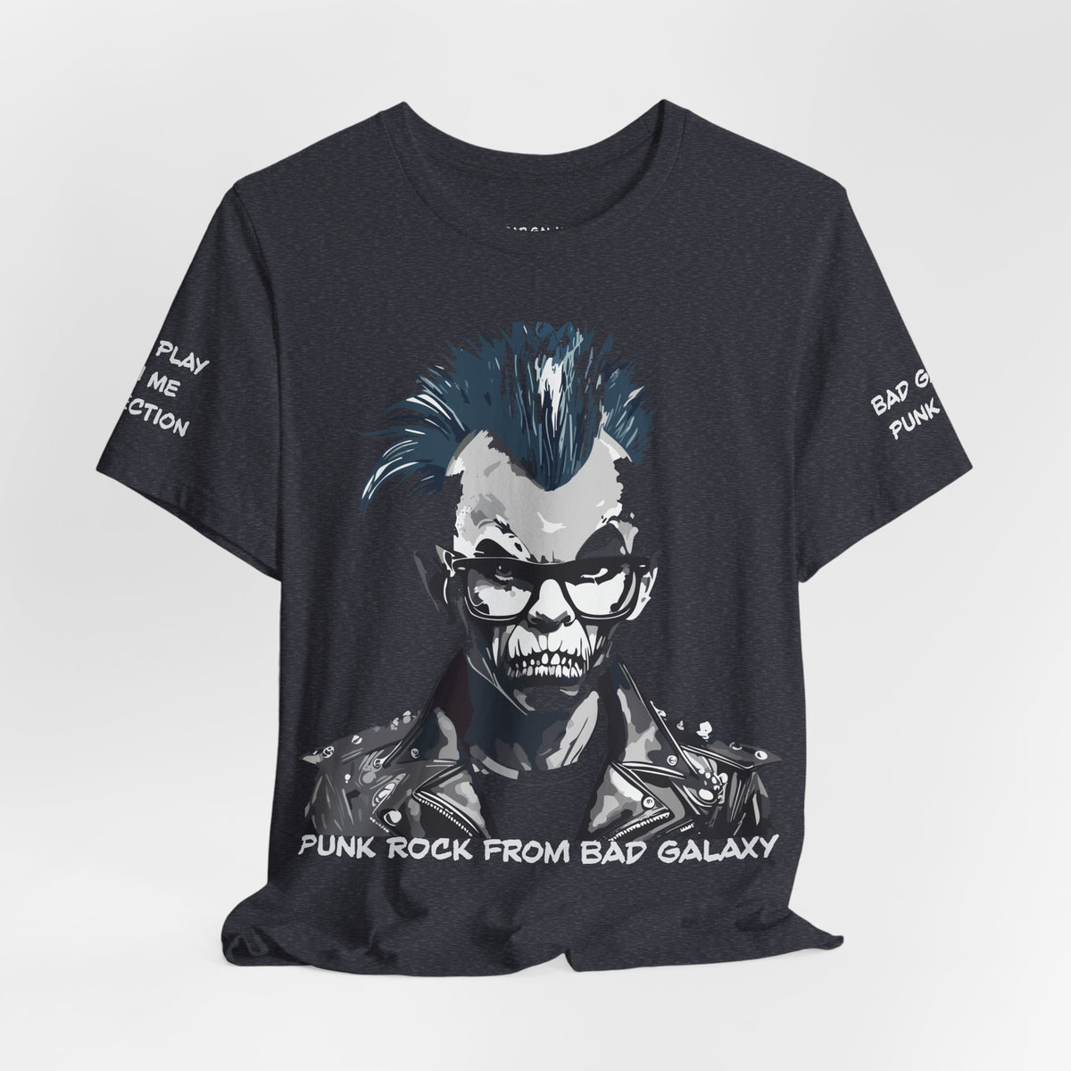 Punk Rock Graphic Unisex Cotton Bella+Canvas Tee with Art Design b38