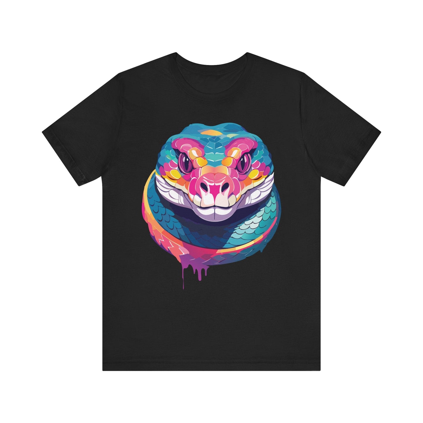 Unisex Animal Tee Shirt With Art Design, Wild Animals Short Sleeve Graphic Tee For Everyday Wear