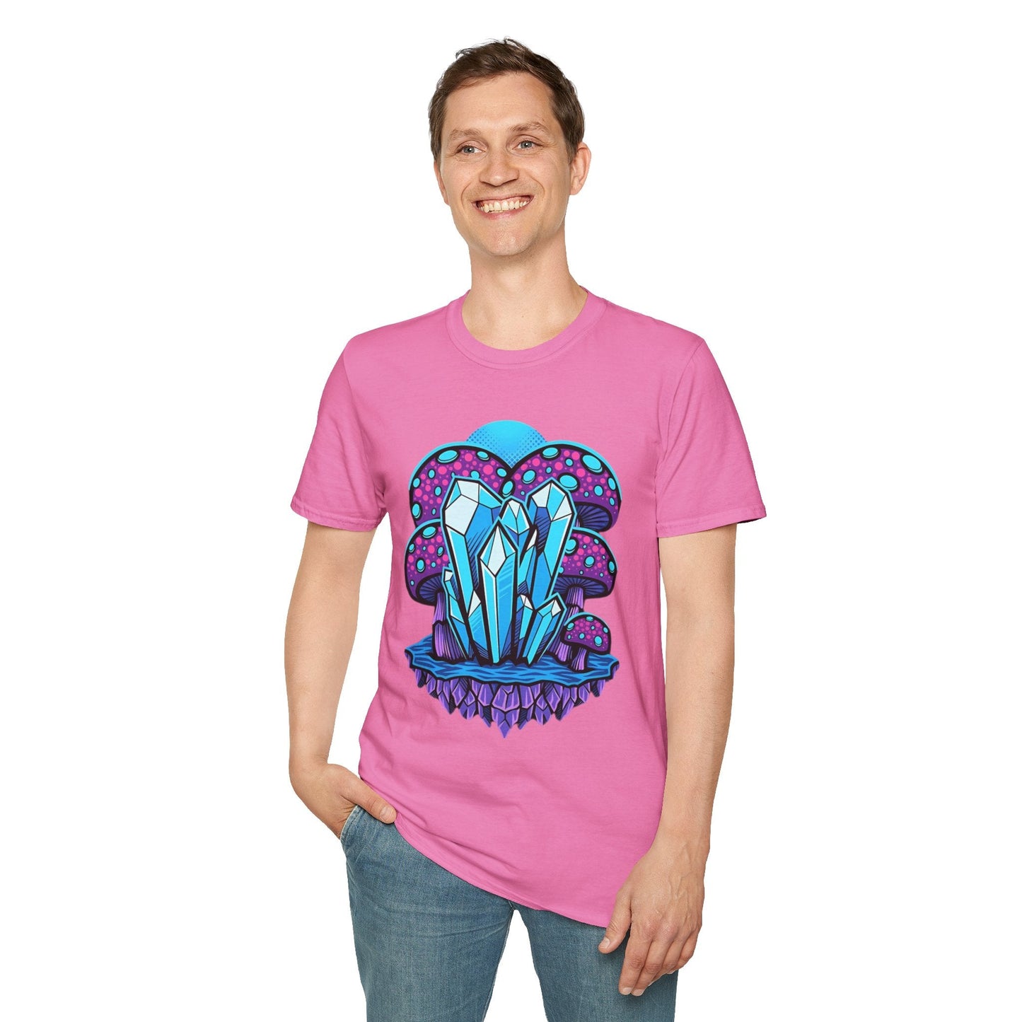 Mashroom Tee Shirt Softstyle Gildan 64000 100 Percent Ring Spun Cotton Breathable Funny Fungus
