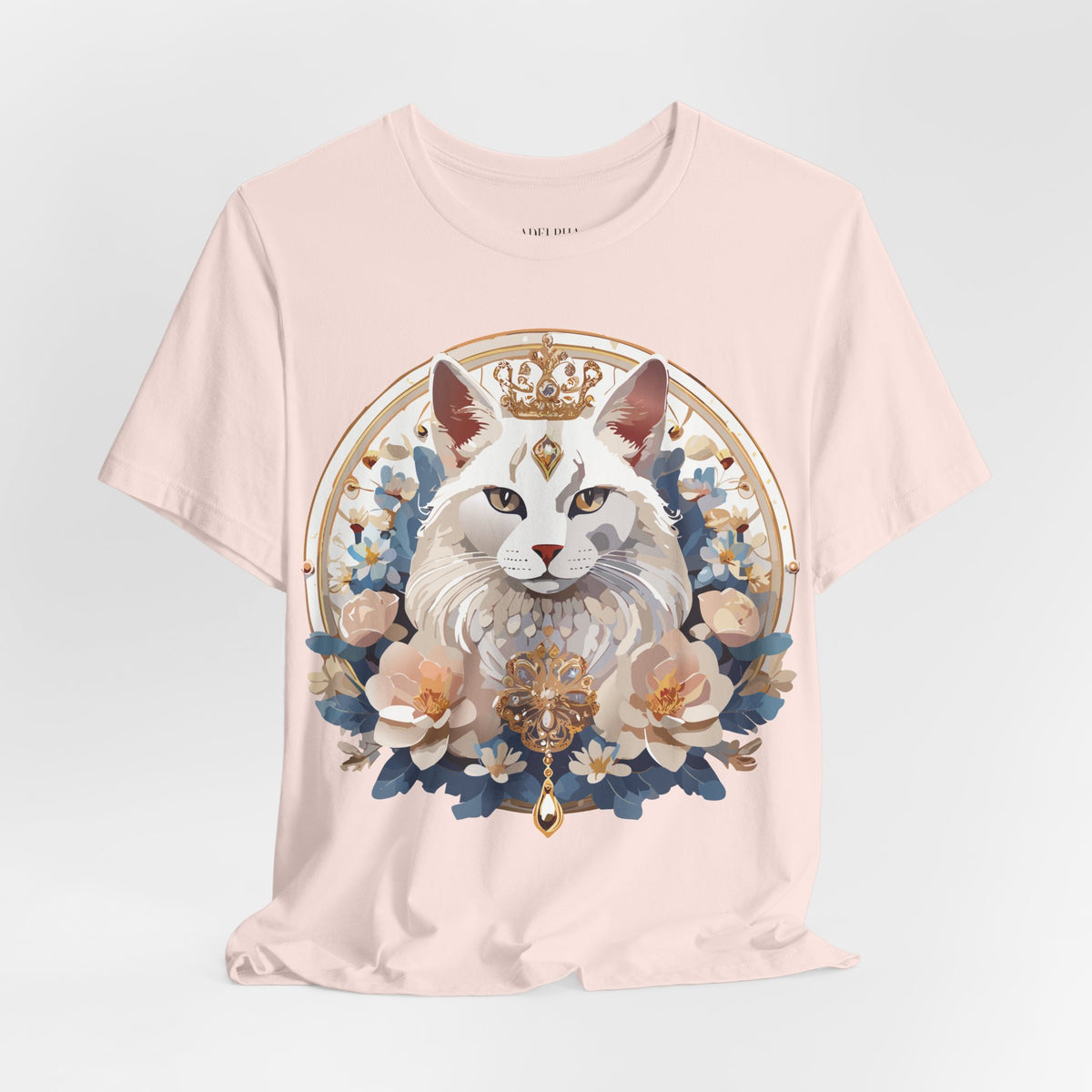 Medallion Graphic Unisex Cotton Bella+Canvas Tee with Floral Art Design m61