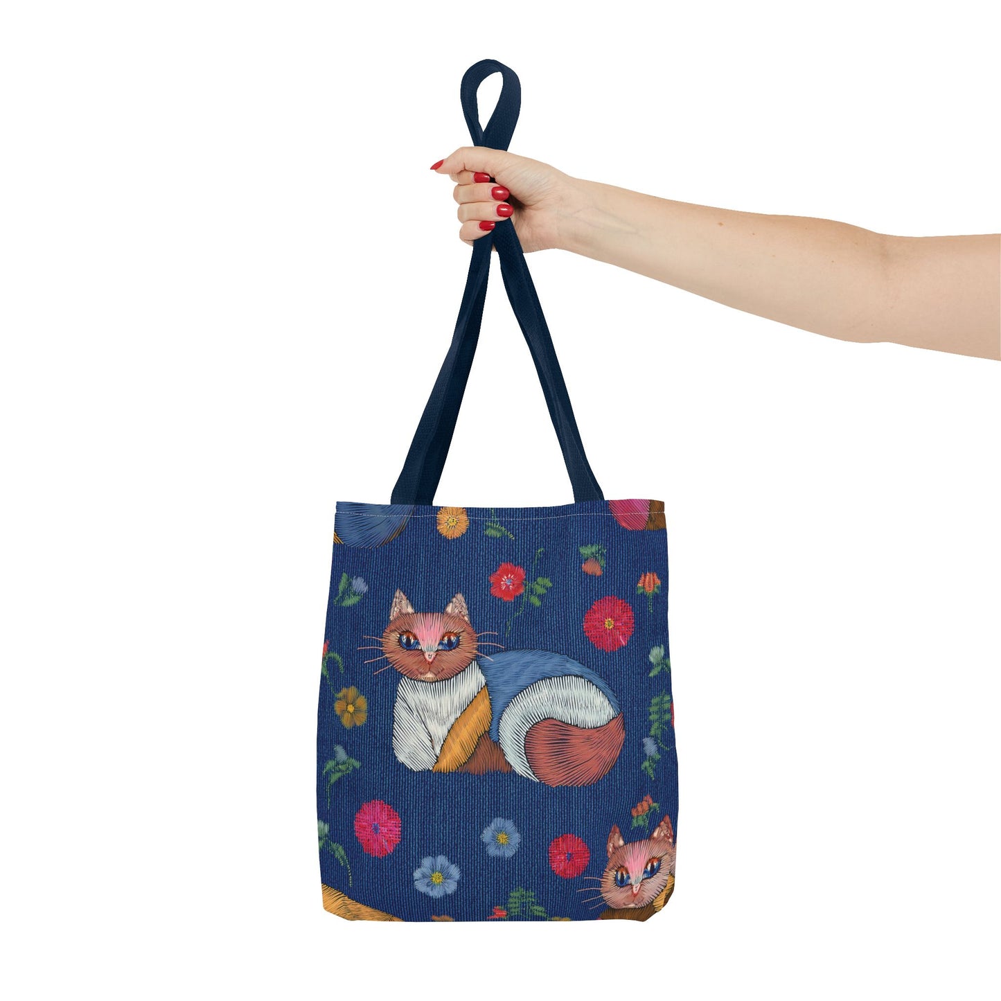 Denim Fabric Imitation Print Unisex Canvas Bag Poly Spun 3 Sizes Tote Bag 190-9